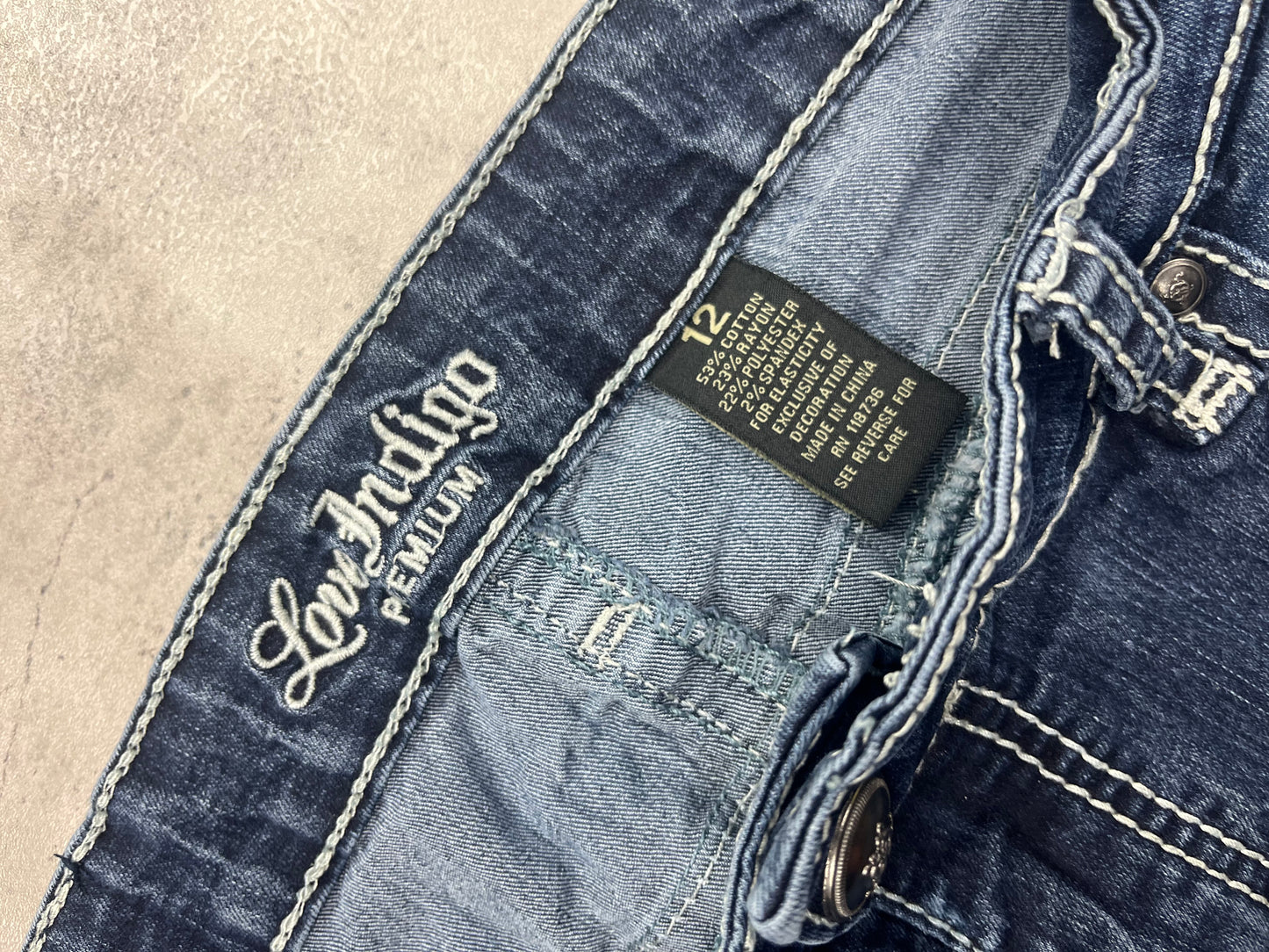 Mini Love indigo Jeans Rock Vintage Y2k