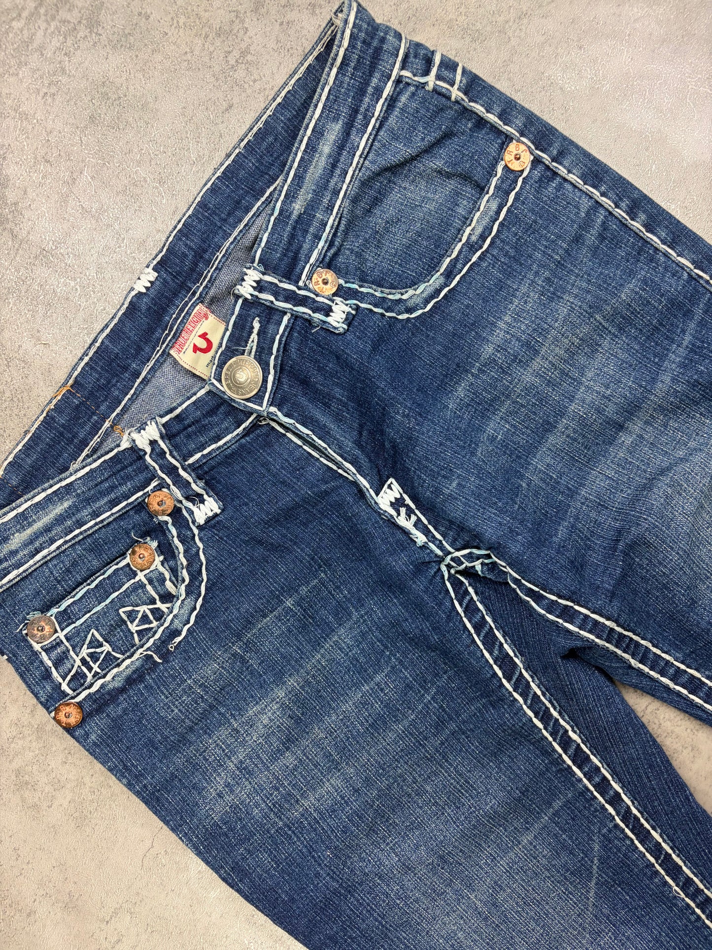 Vintage True Religion Low Waist Flared Jeans