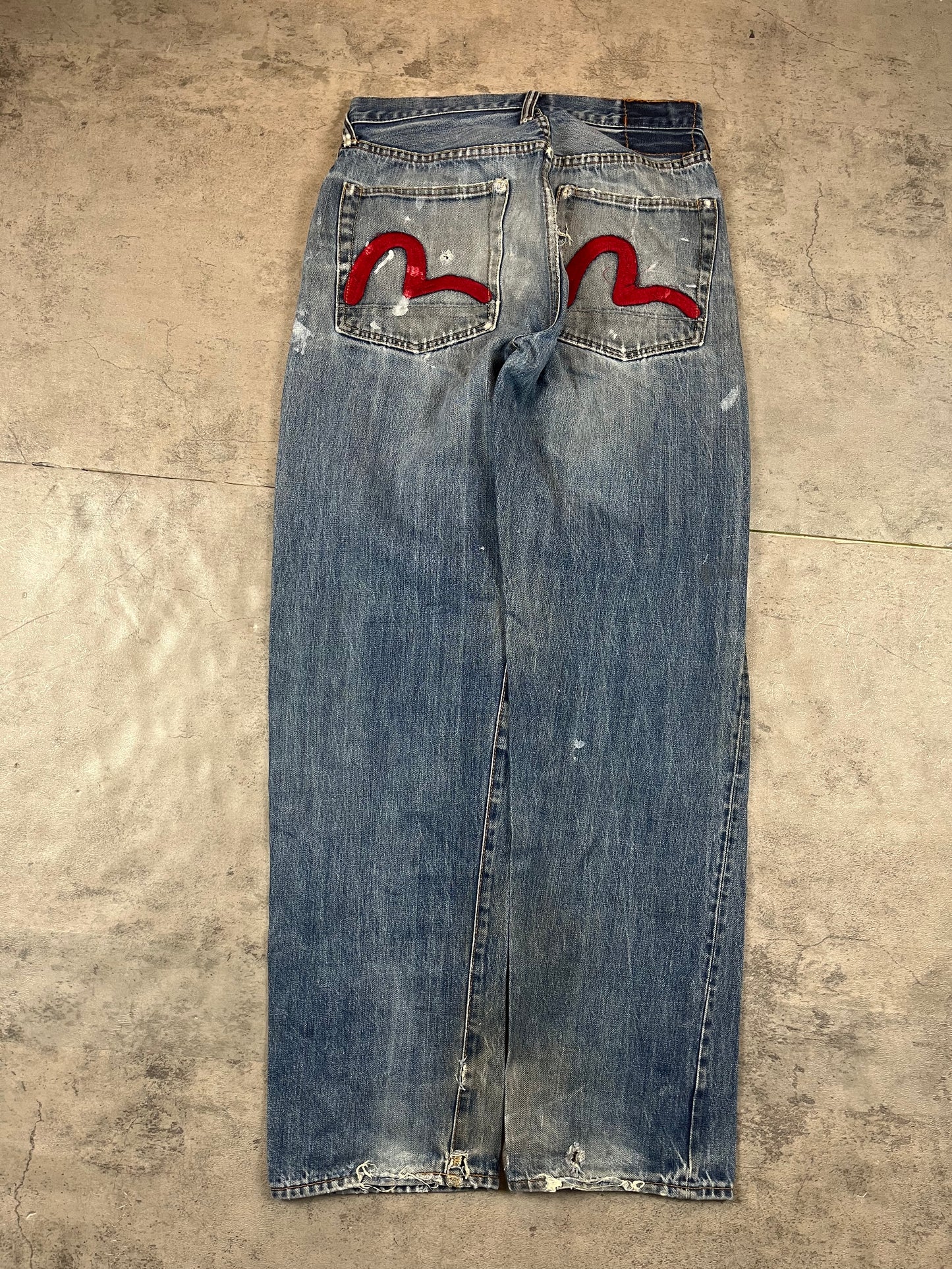 Vintage Y2k Evisu Baggy Jeans W30