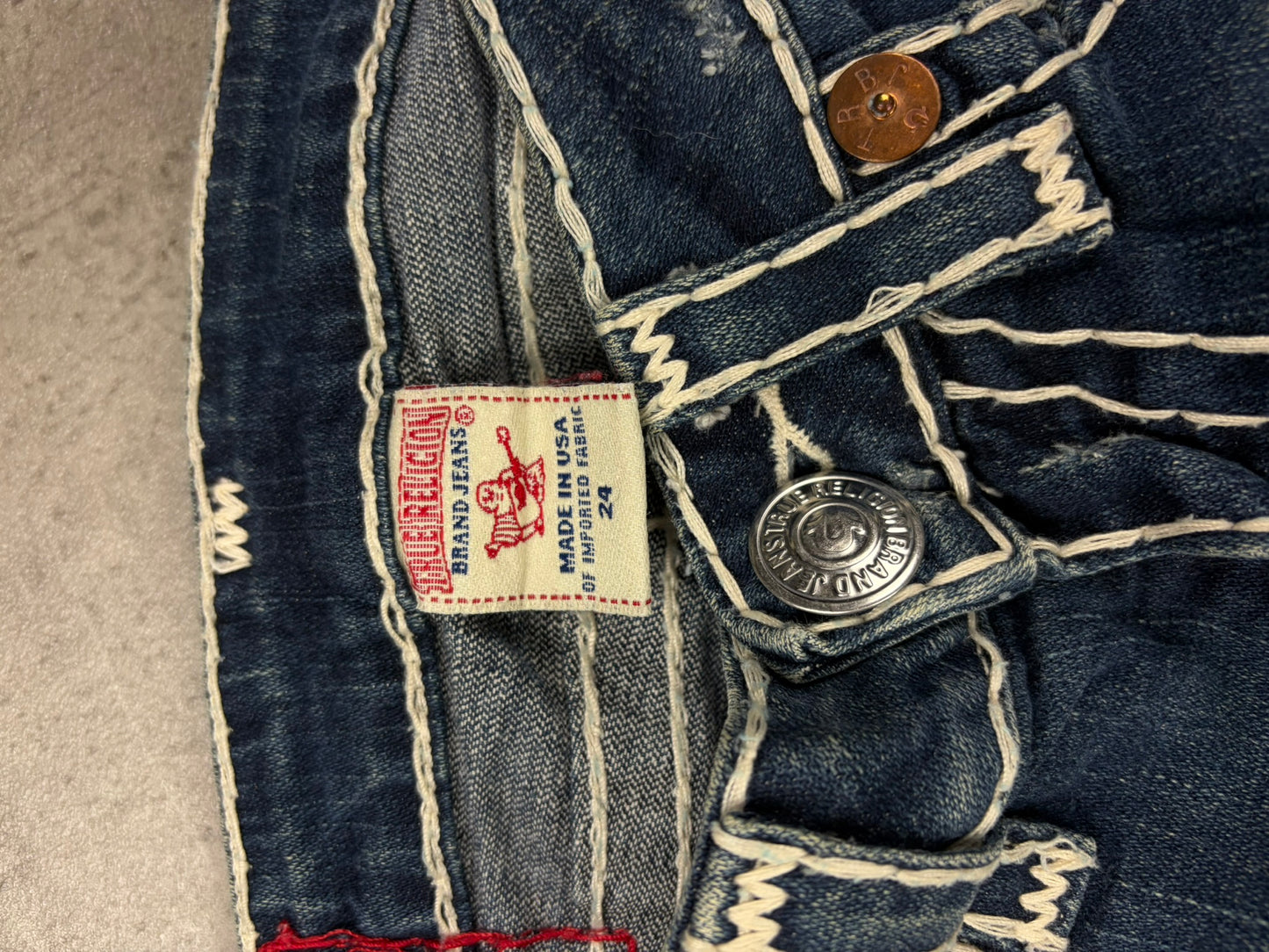 True Religion Jeans Low Rise Vintage Denim
