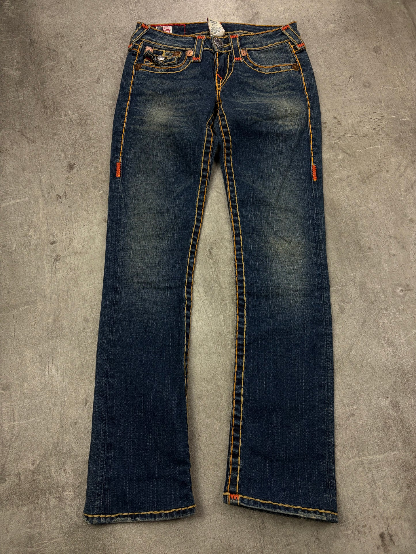 True Religion Jeans Vintage Dicke Nähte Low Waist