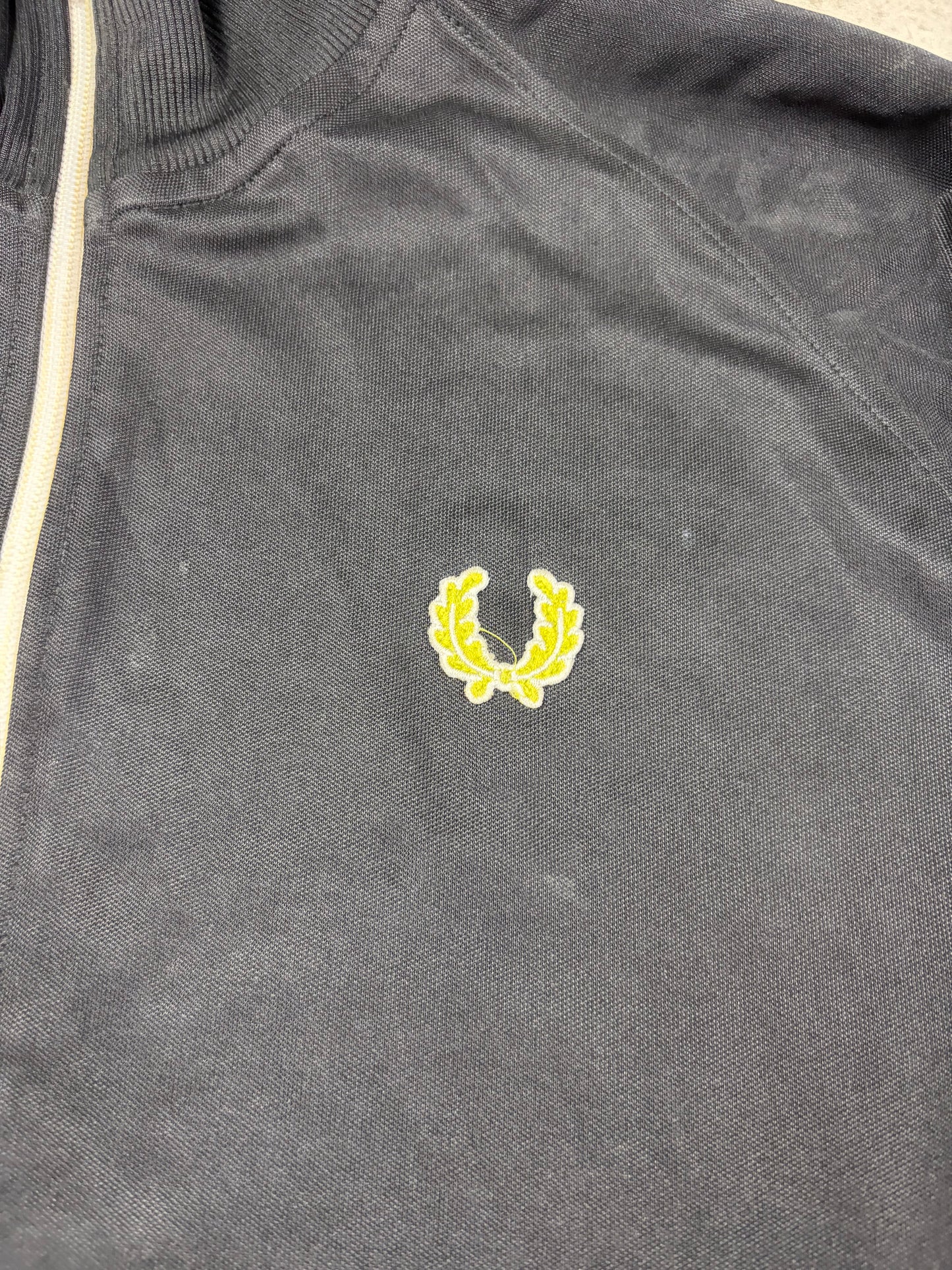 Fred Perry Schwarz Gelb Casual Trainingsjacke