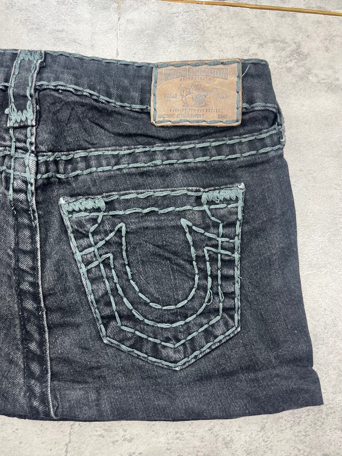 Vintage Mini True Religion Y2k Jeans Rock Skirt