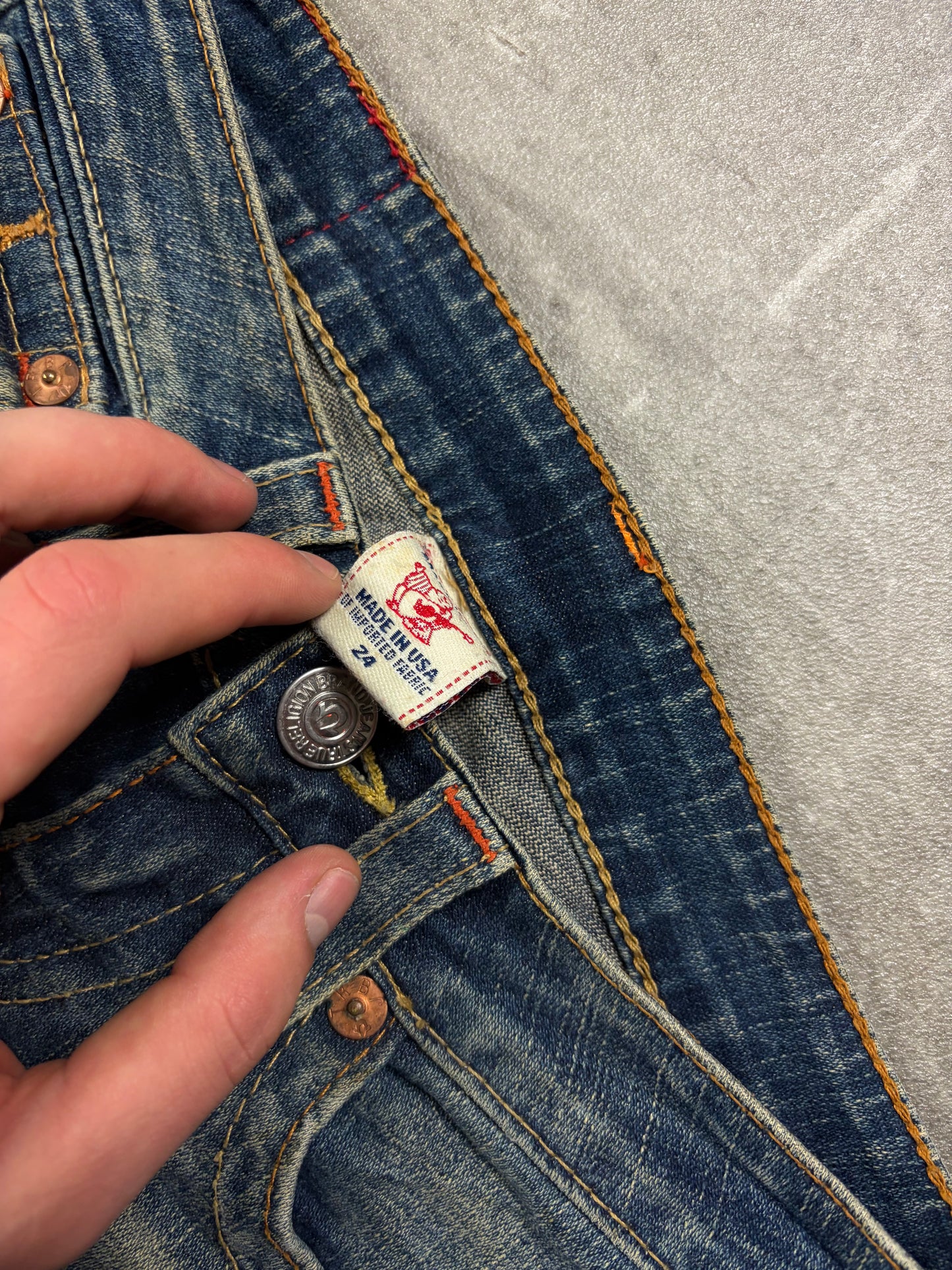 true religion jeans low rise vintage denim