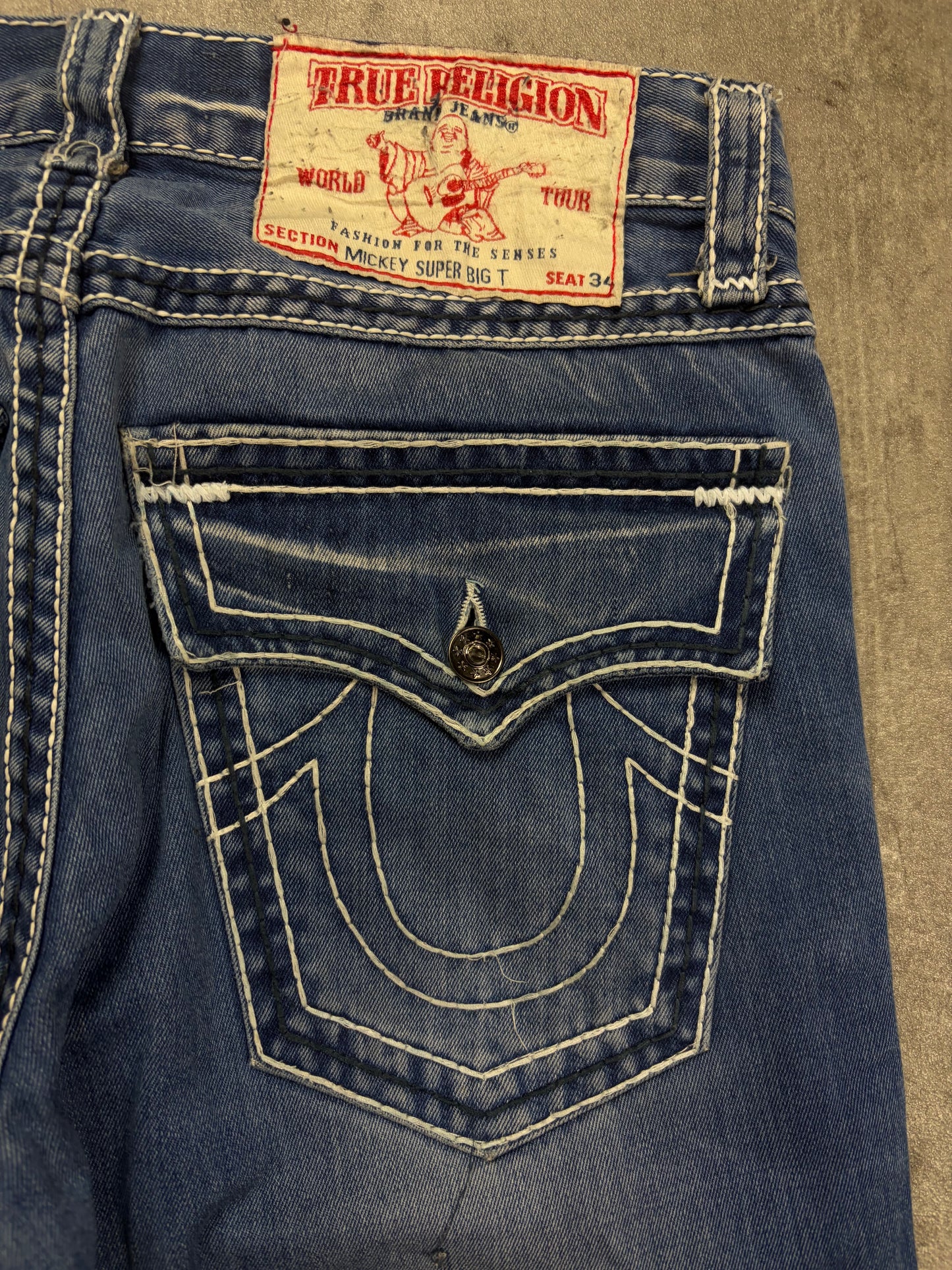 Y2K Vintage True Religion Baggy Denim Jeans Pasha Style