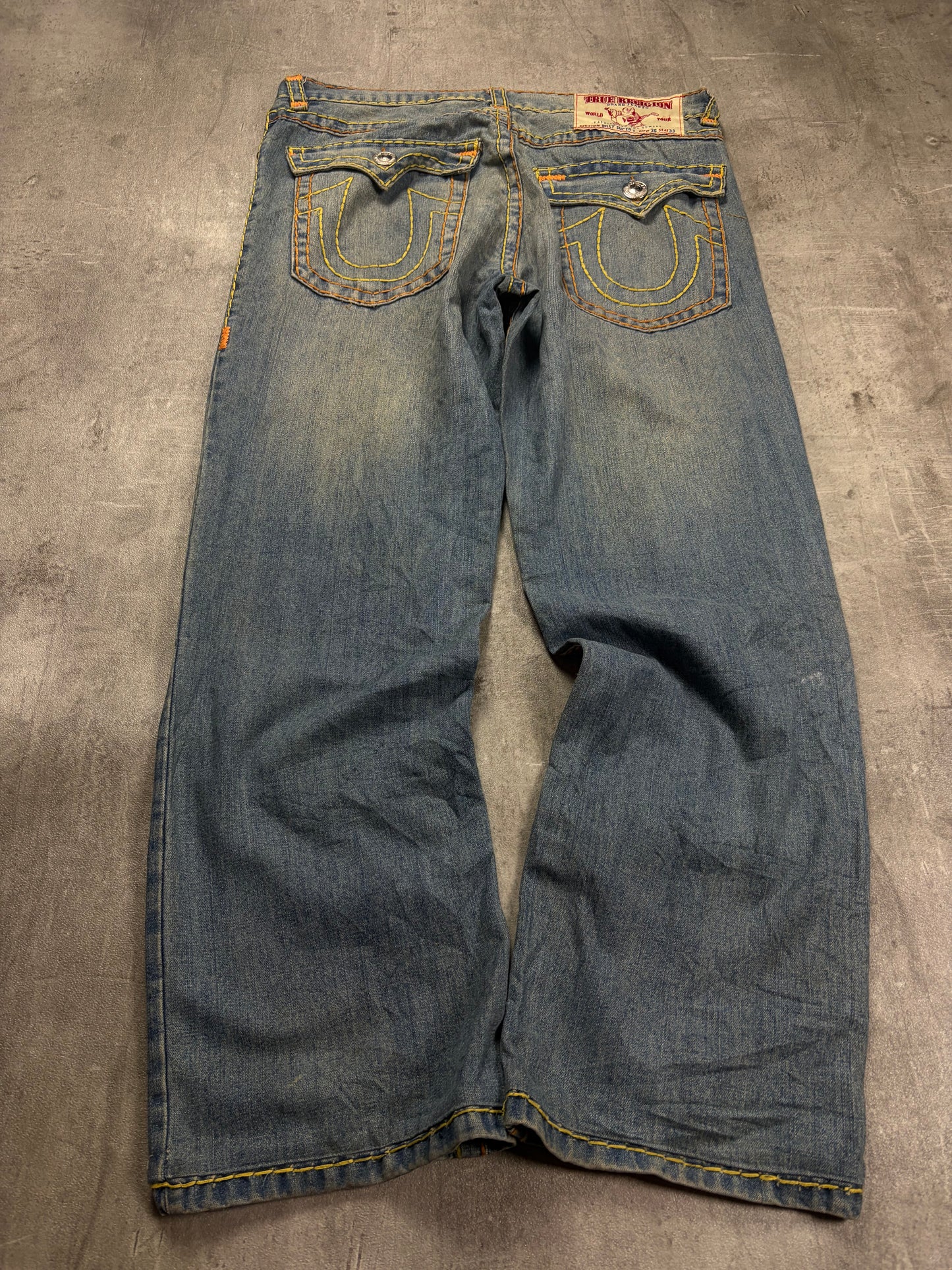 True Religion Flared Baggy Straight Y2k Jeans Vintage