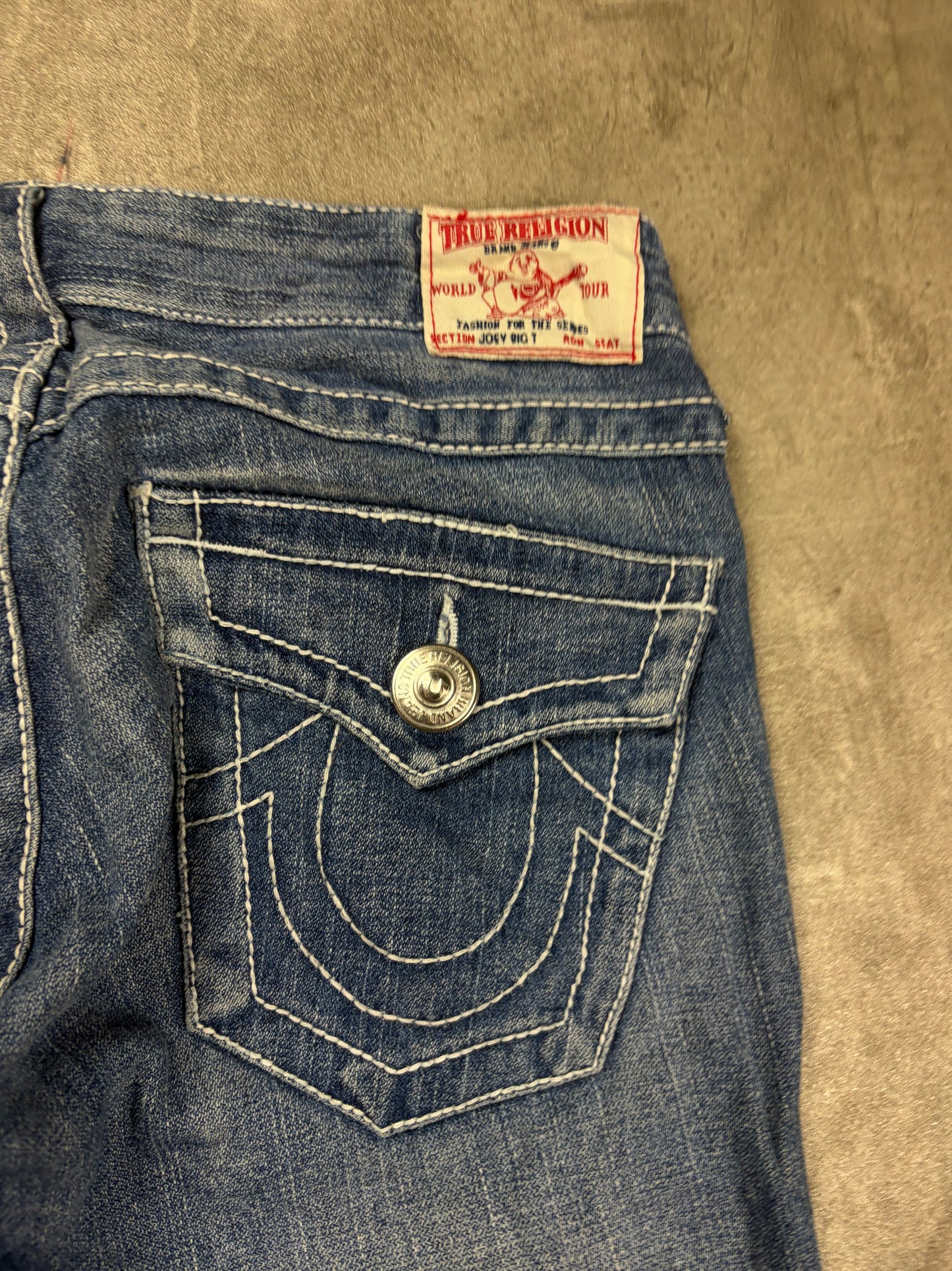 True Religion Low Rise Flared Jeans Vintage
