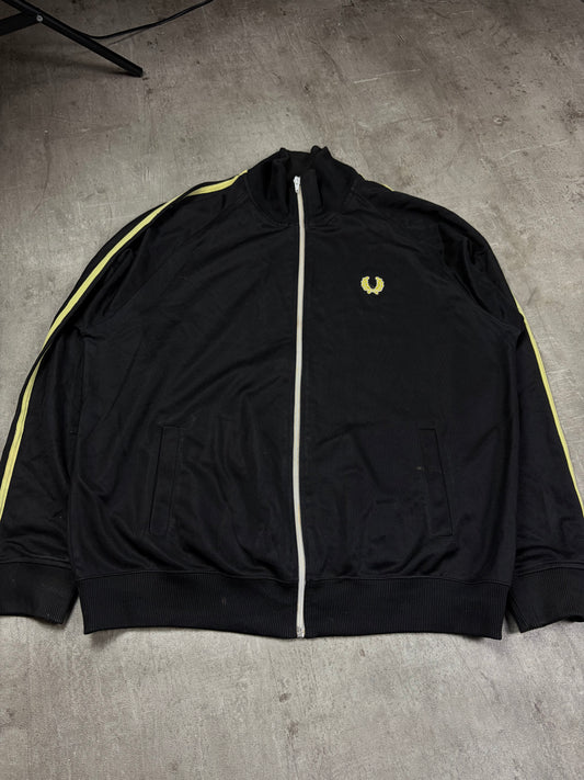Fred Perry Schwarz Gelb Casual Trainingsjacke