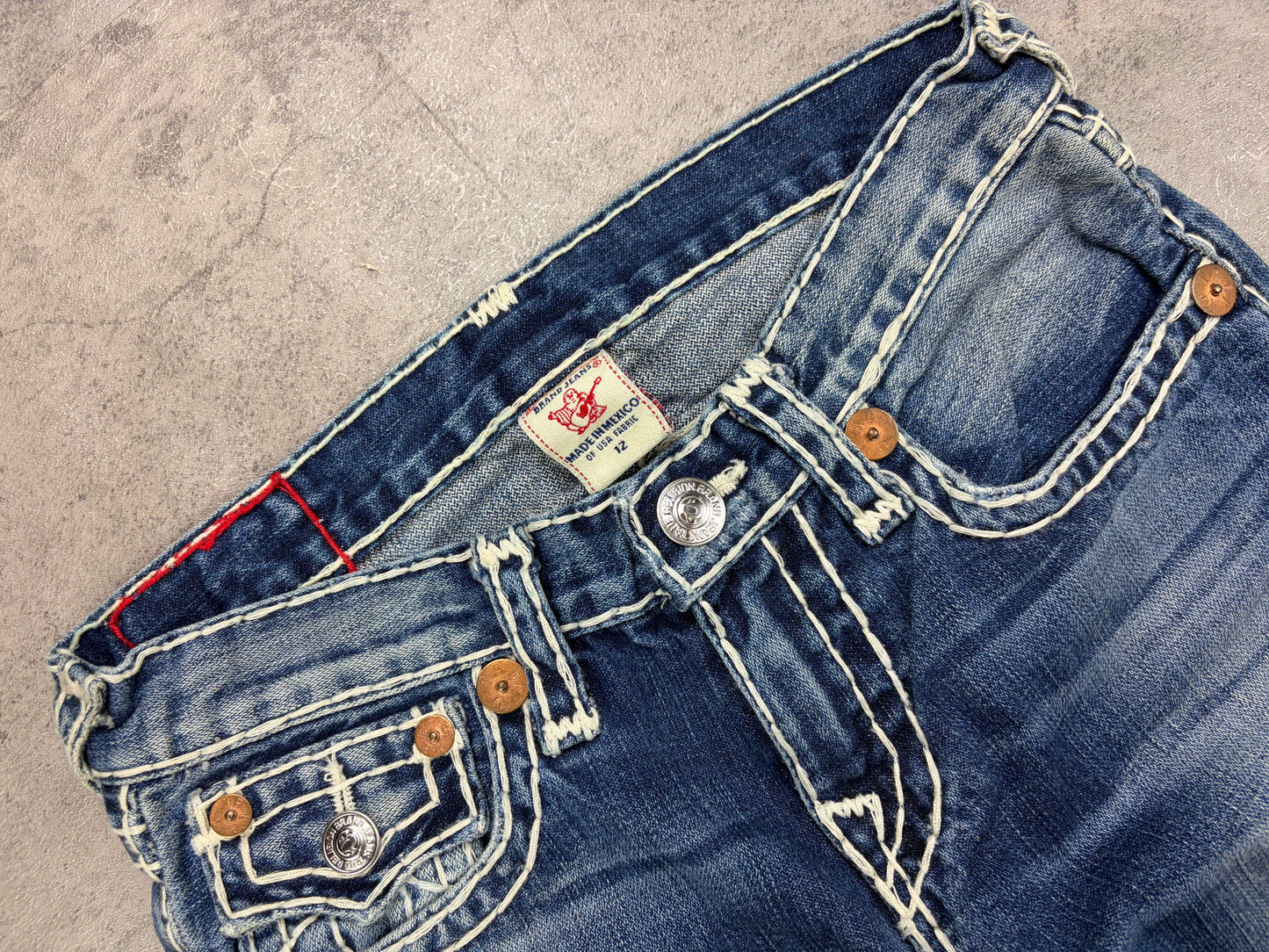 True Religion Bootcut Baggy Straight Jeans Y2k Vintage