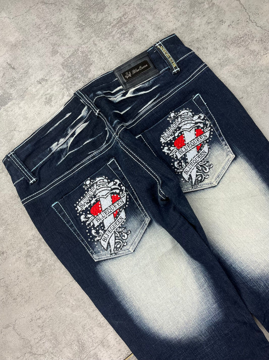 Vintage Y2k Blue Queen Lowwaist Bootcut Jeans
