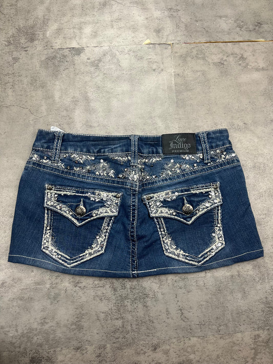 Mini Love Indigo Jeans Y2k Rock