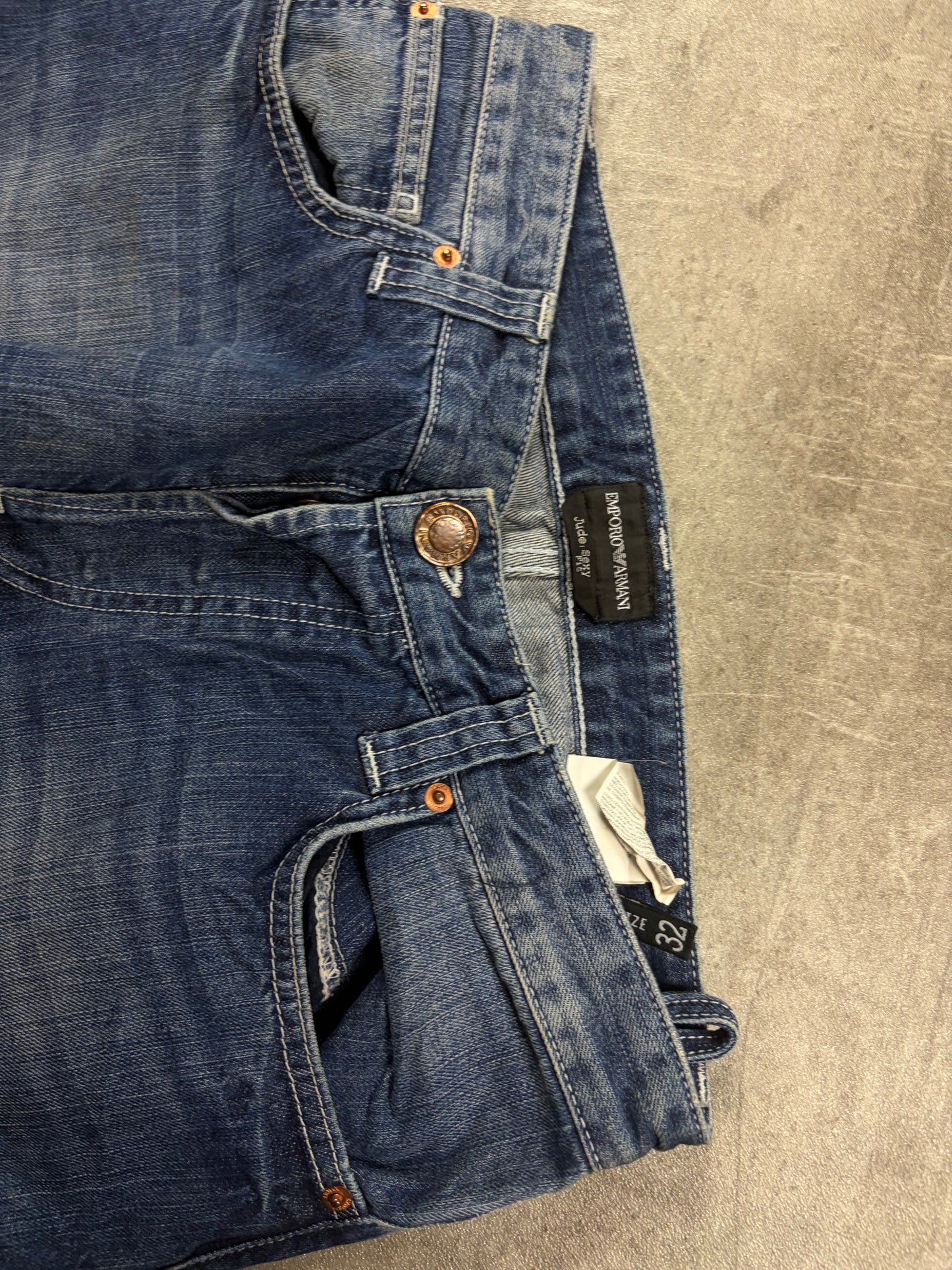 Armani Y2k Vintage Baggy Straight Fit Jeans Pasha Style