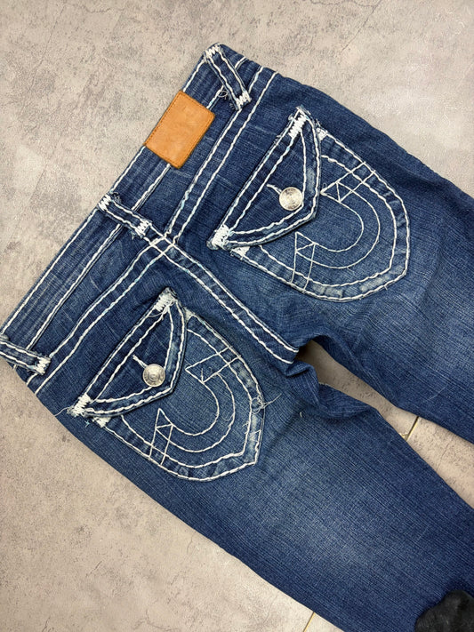 Vintage True Religion Low Waist Flared Jeans