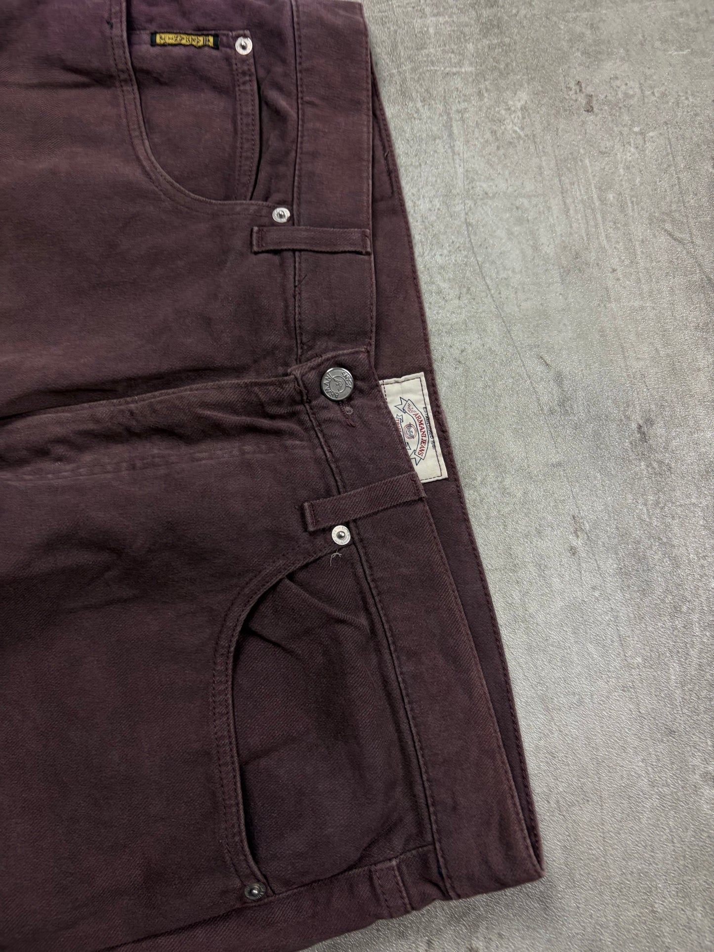 Armani Baggy Jeans Herren Y2K Streetwear Wide Leg Hose