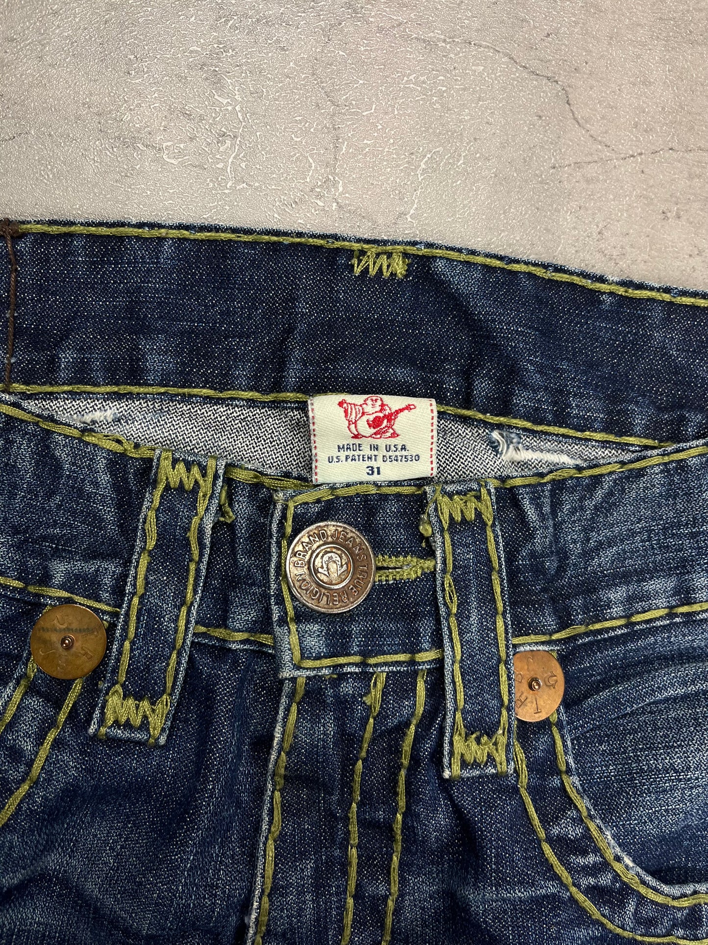 Y2K Vintage True Religion Men’s Baggy Denim Jeans 2000s Street Style