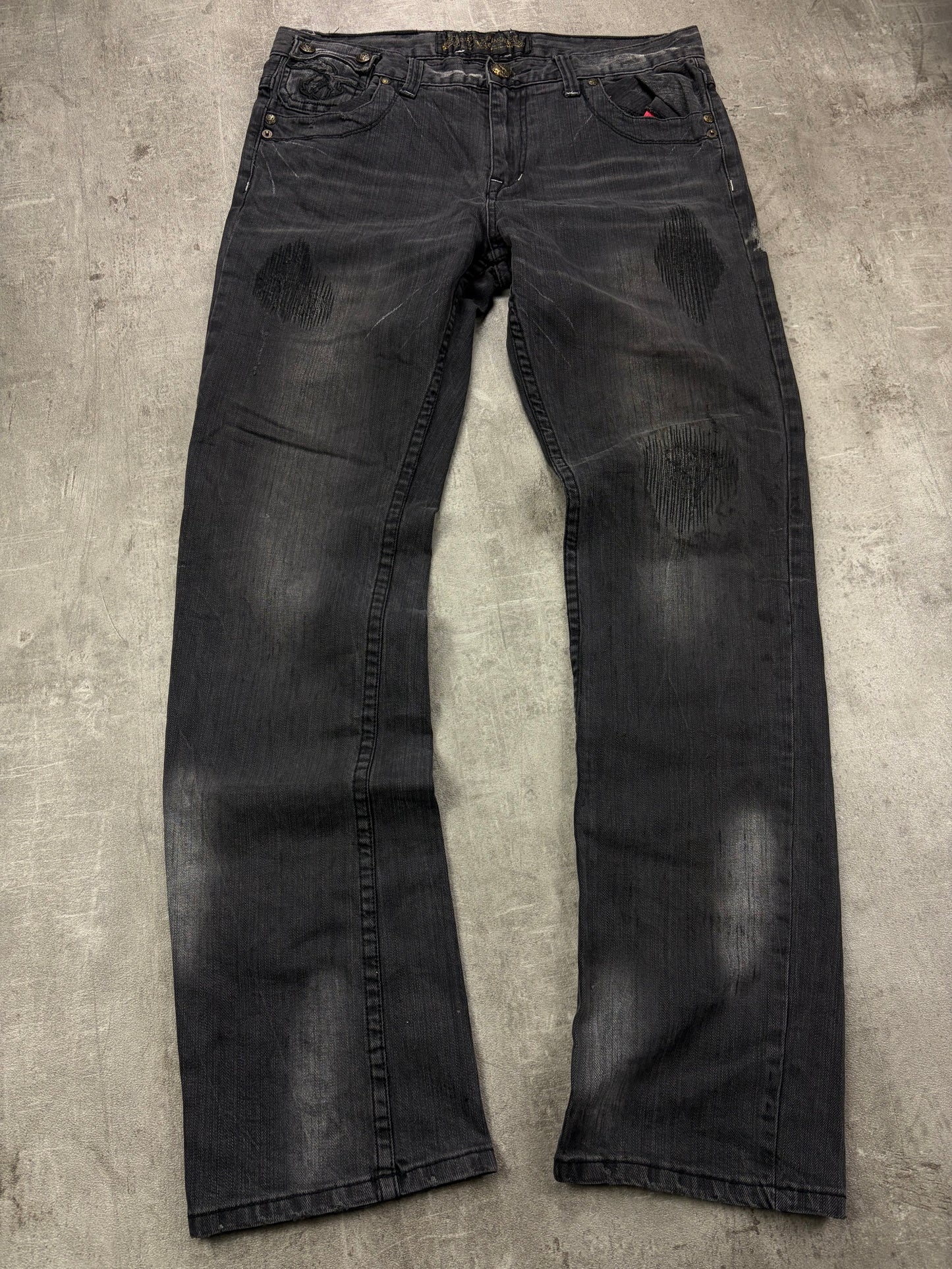 Vintage Opium Style Flared Mek jeans