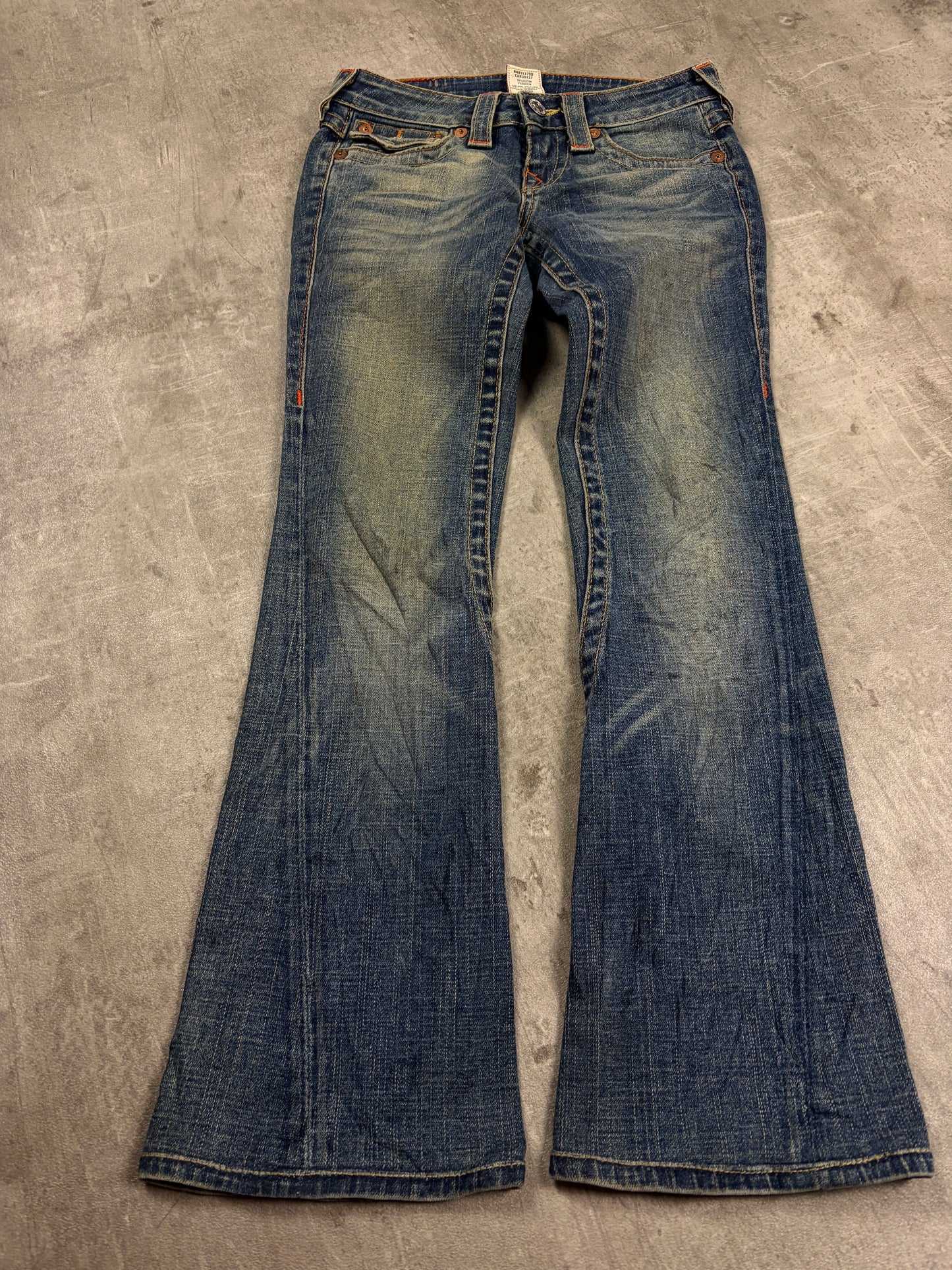 true religion jeans low rise vintage denim