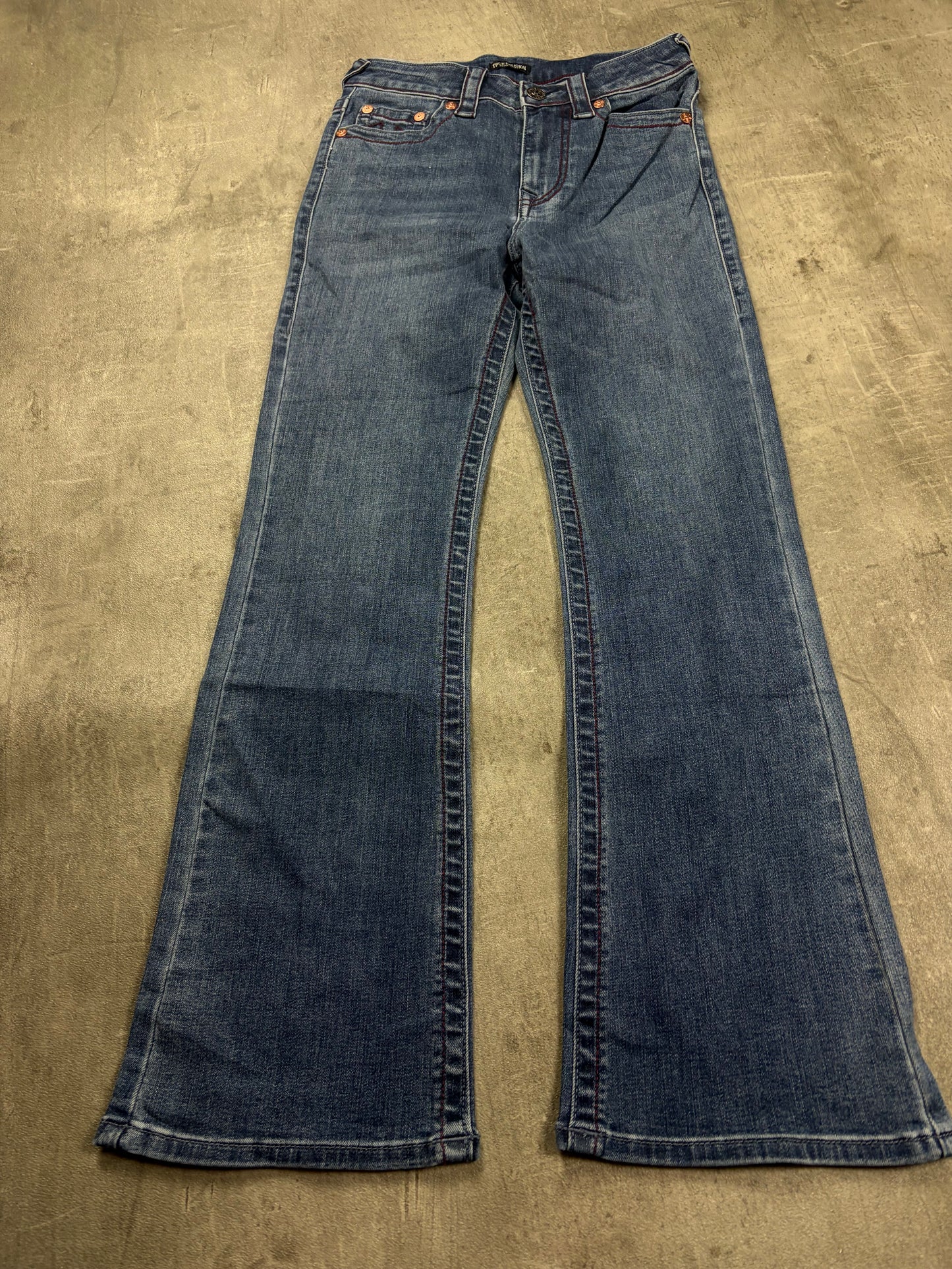 true religion vintage low rise bootcut denim