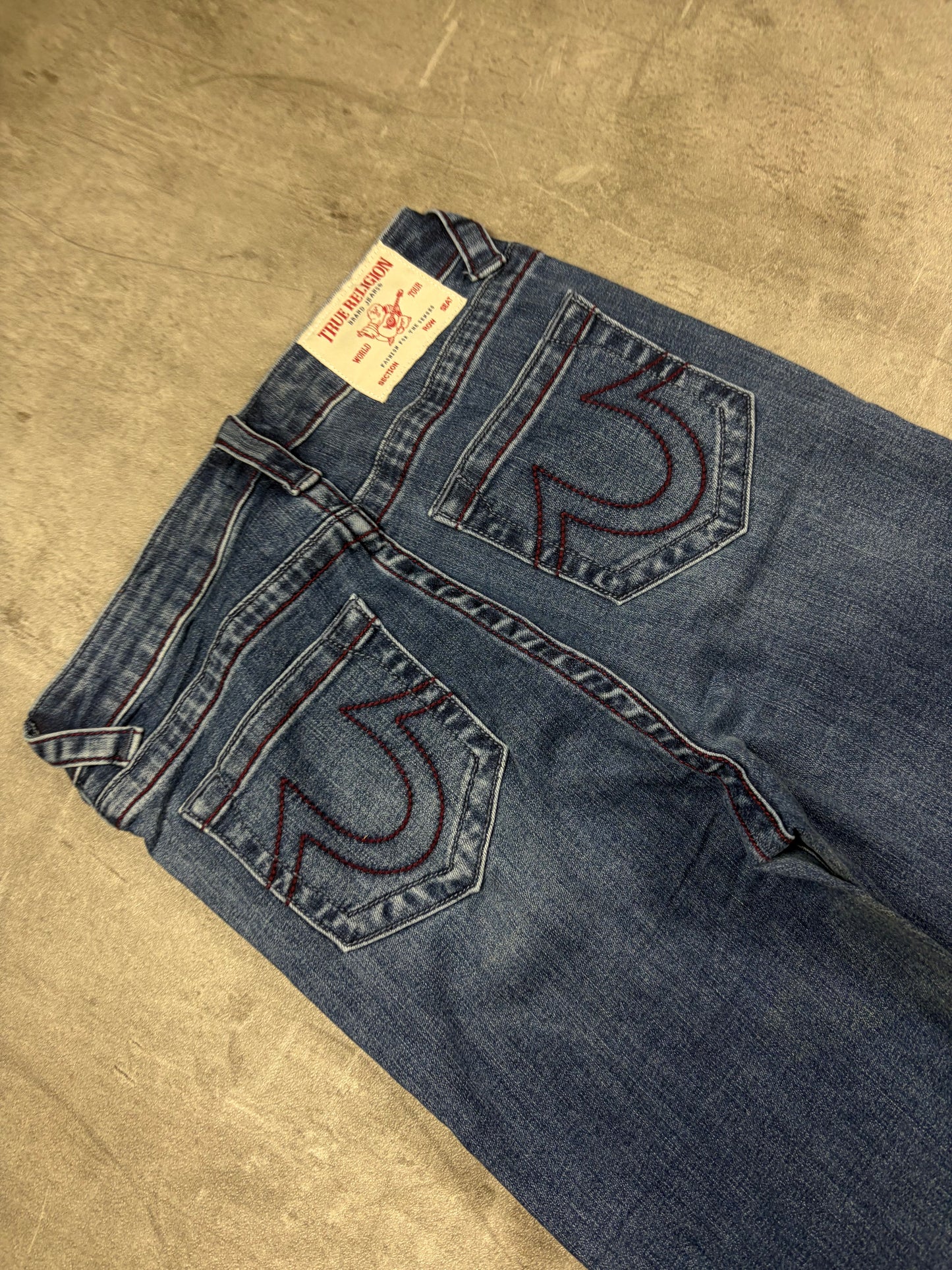 true religion vintage low rise bootcut denim