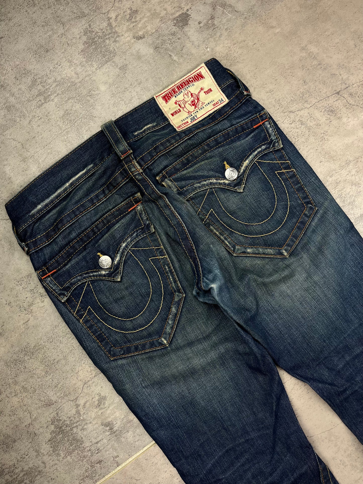 True Religion Men’s Baggy Loose Fit Y2K Denim Streetwear Rare