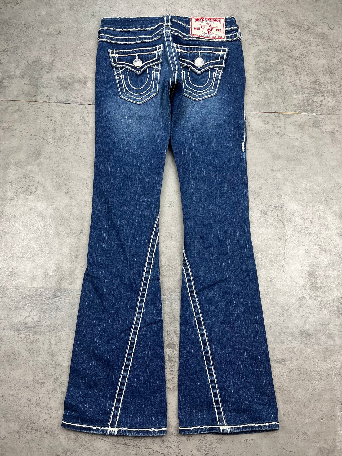True Religion Low Rise Flare Denim 2000s Y2K Retro Jeans