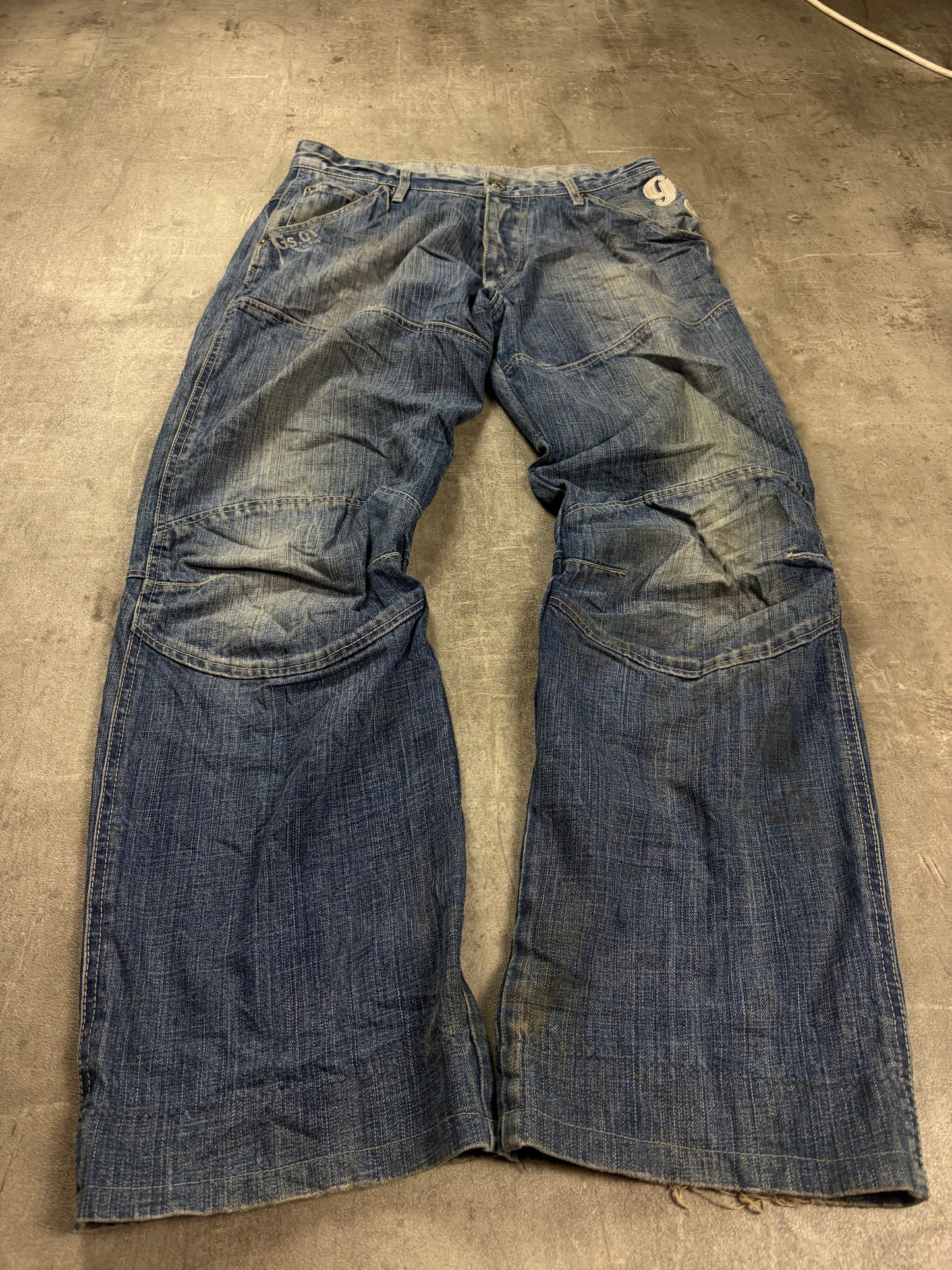 G star Embroidered Baggy Jeans Y2k Pasha Style