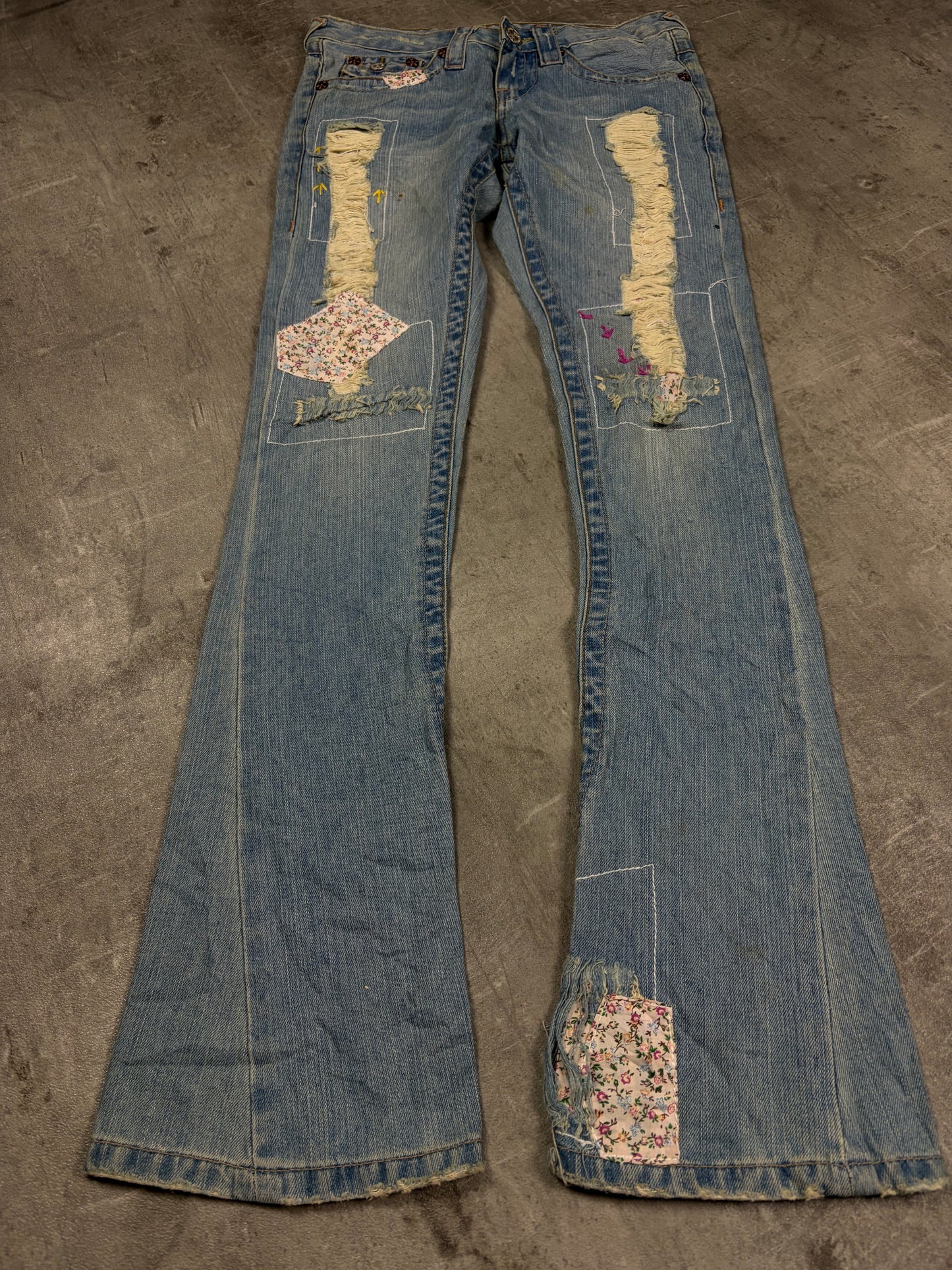 True Religion Low Waist Flared Jeans