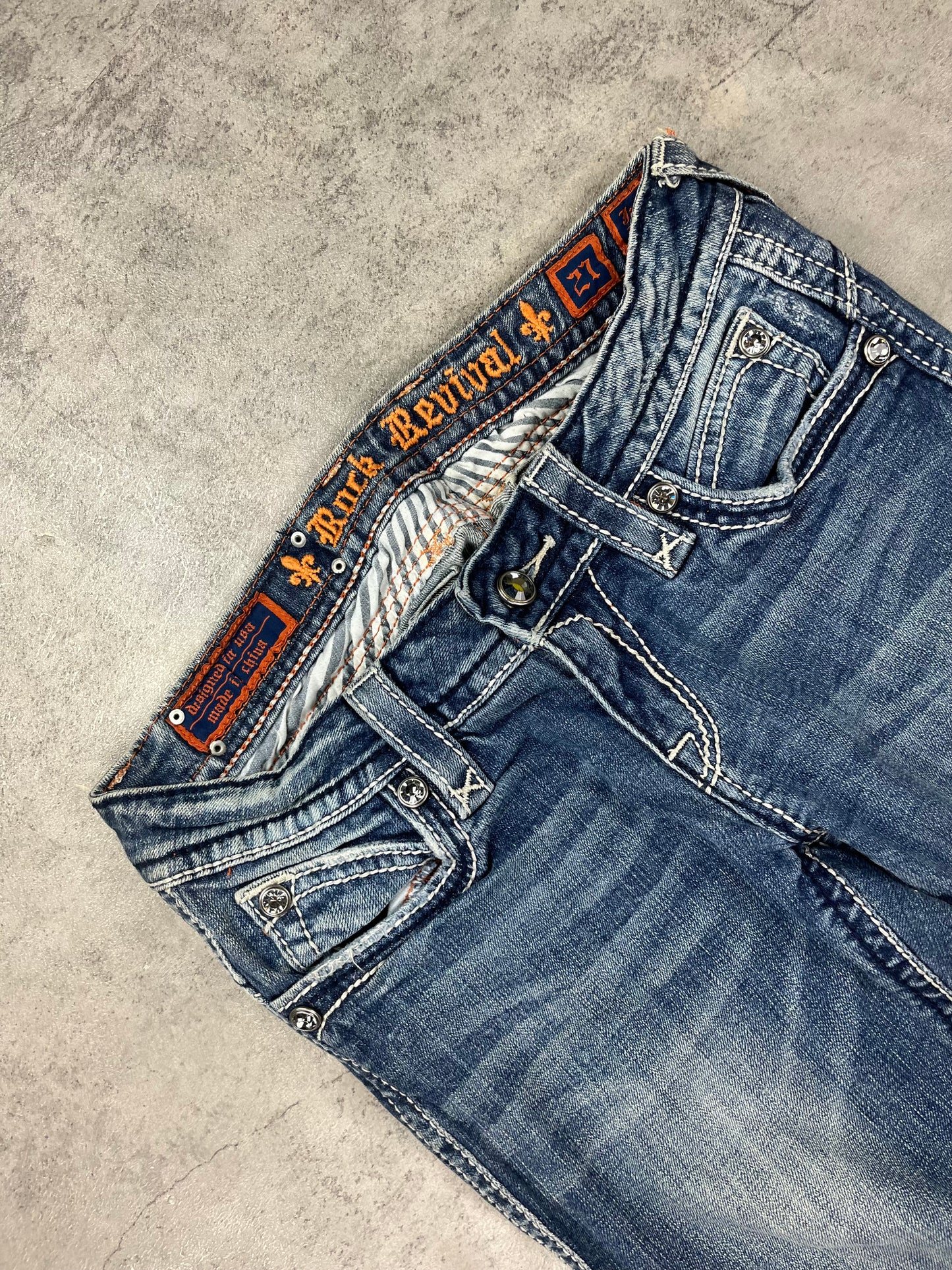 Vintage Lowwaist Rock revival Y2k Jeans