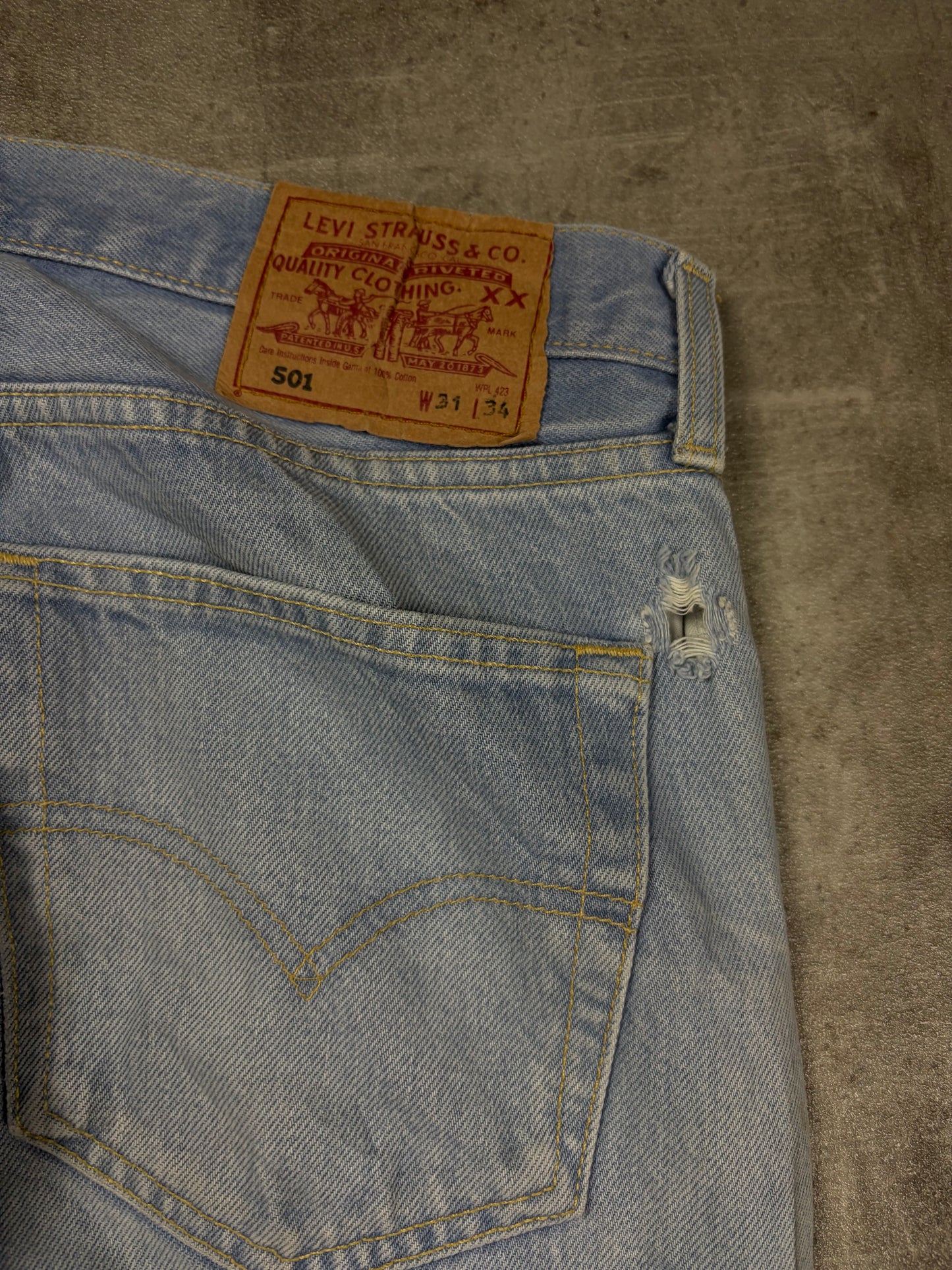 Levis 501 Straight Bootcut Jeans Herren Wide Leg