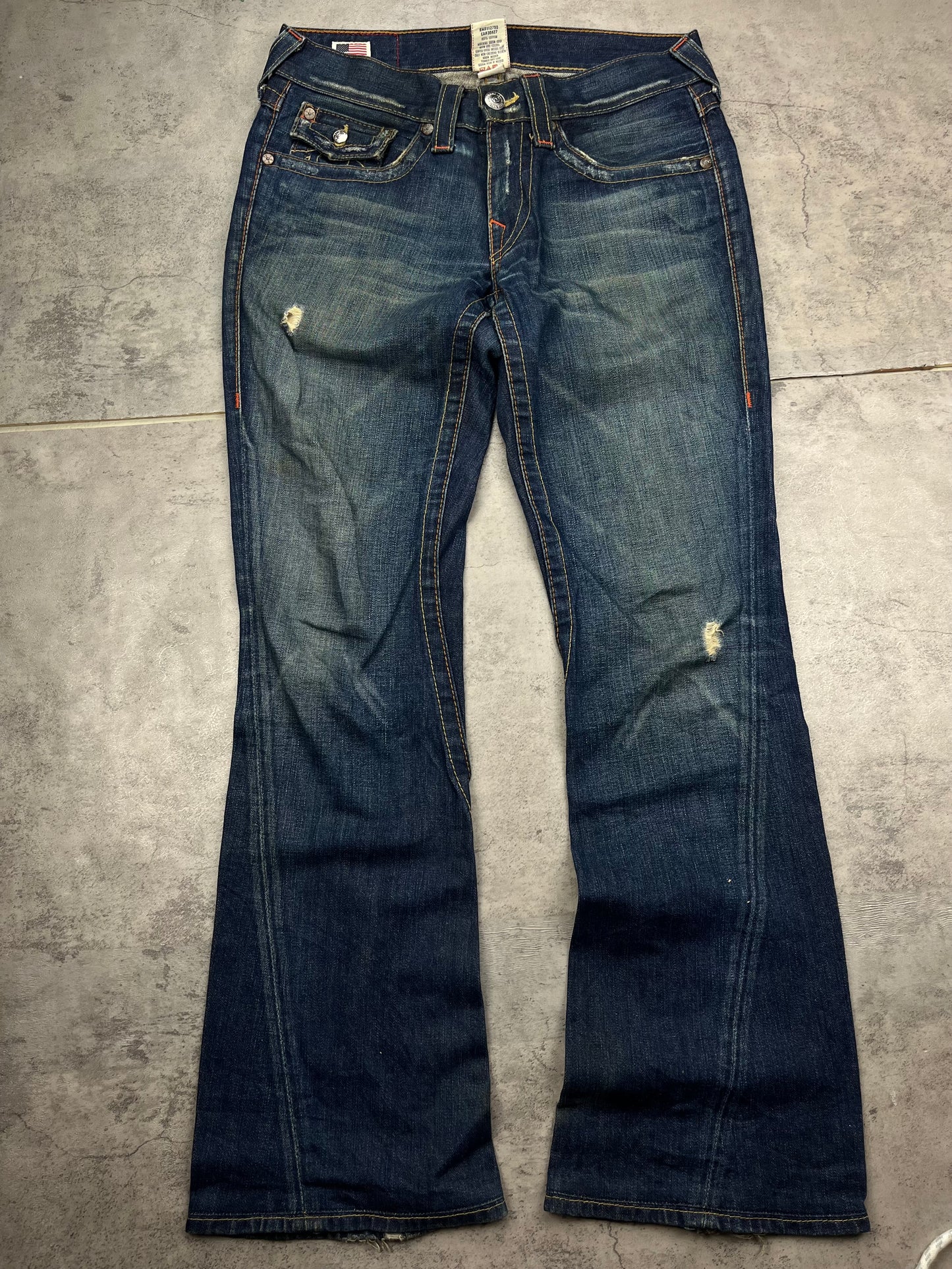 True Religion Men’s Baggy Loose Fit Y2K Denim Streetwear Rare