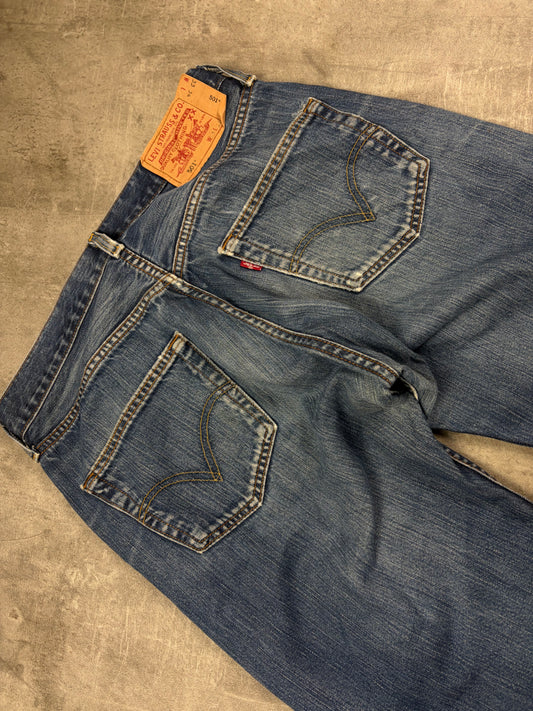 Levis 501 Herren Jeans Straight Bootcut Vintage Blau