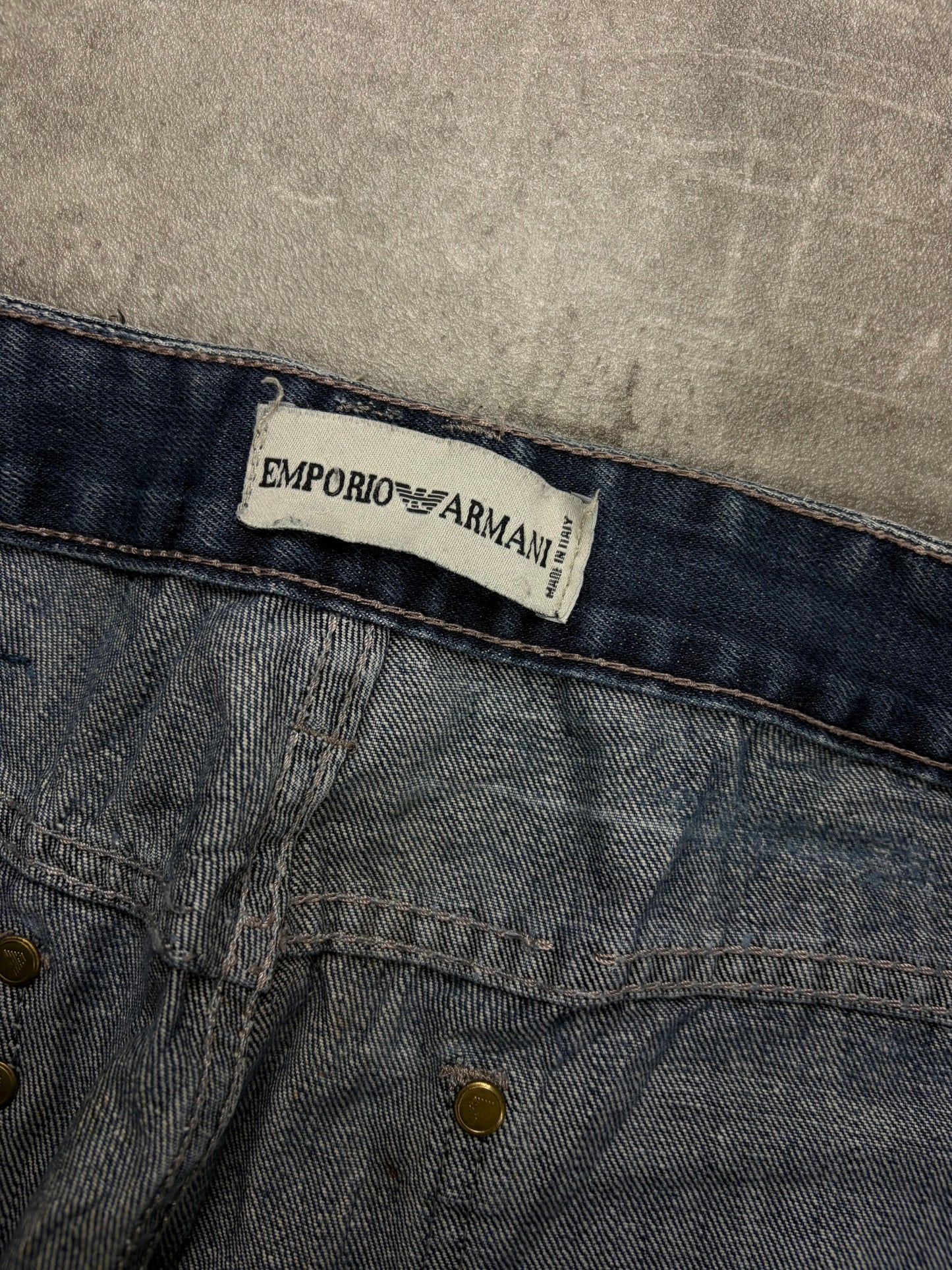 Vintage Y2K Armani Jeans Baggy Backprint