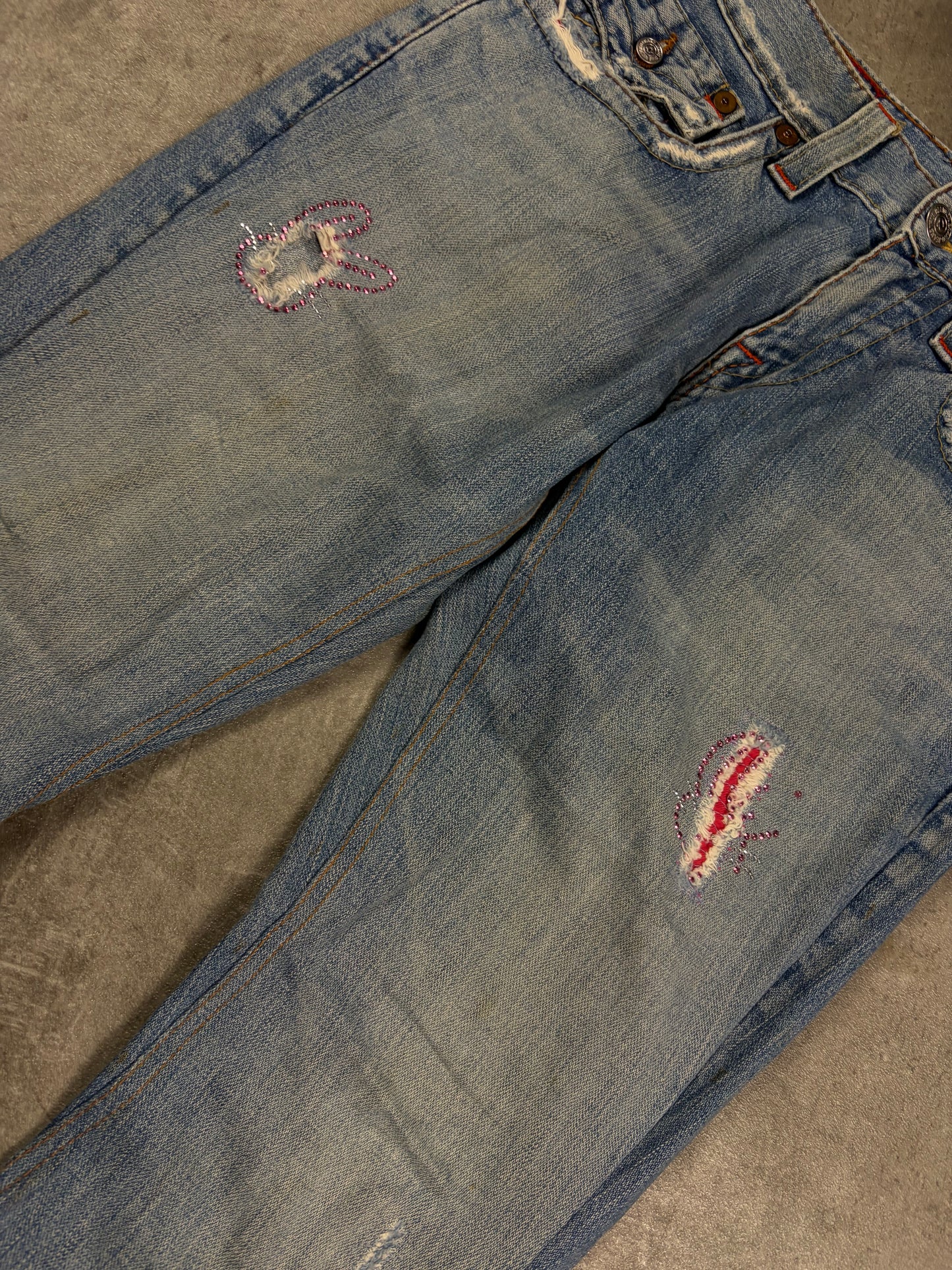 True Religion Flared Low Waist Jeans