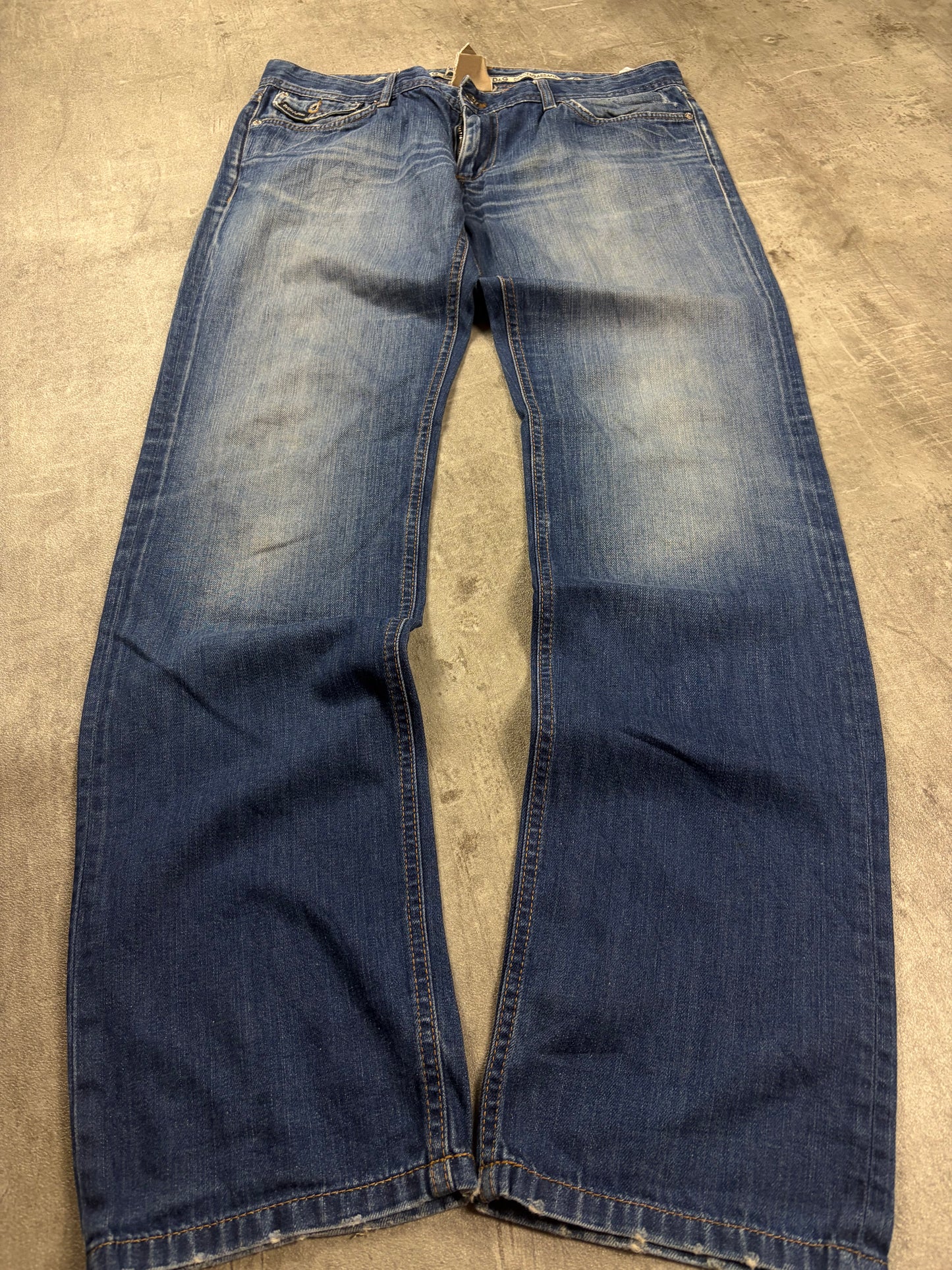 Dolce & Gabbana Y2k Straight Washed Jeans Pasha Style