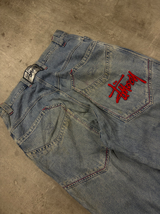 Stuss Y2k Baggy Hip HOP Jeans wie JNCO