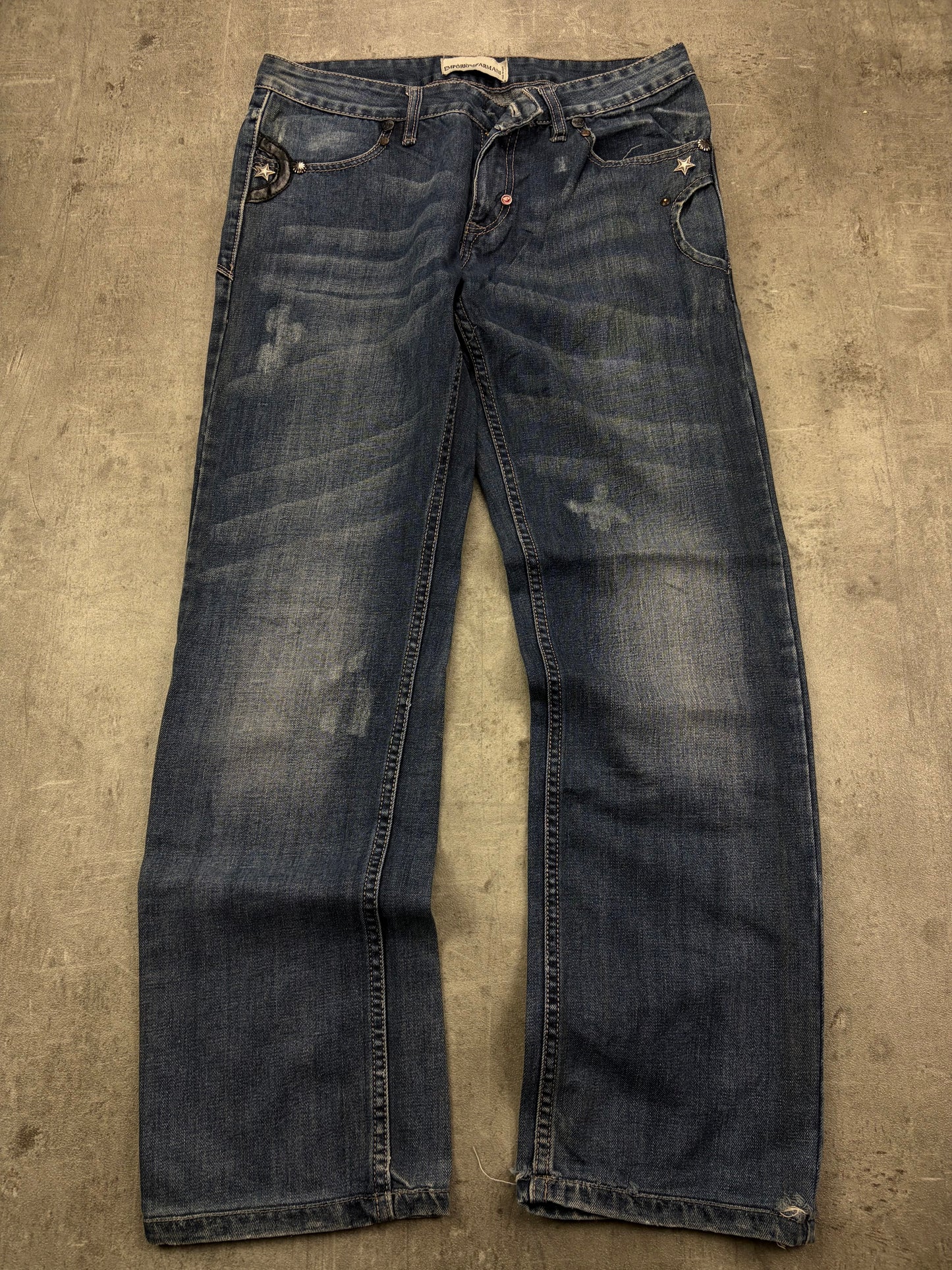 Vintage Y2K Armani Jeans Baggy Backprint