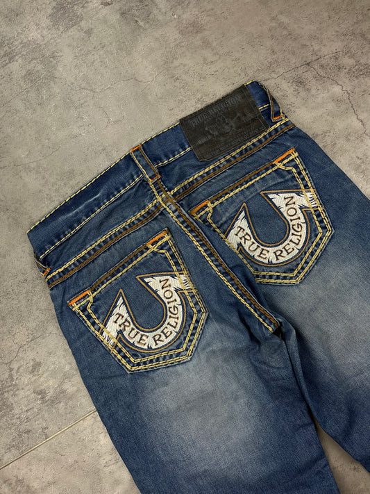 Embroidered True Religion Vintage Y2k Baggy Bootcut Jeans