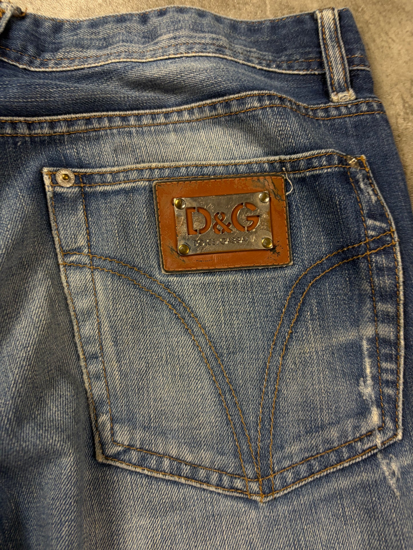 Dolce & Gabbana Y2k Straight Washed Jeans Pasha Style