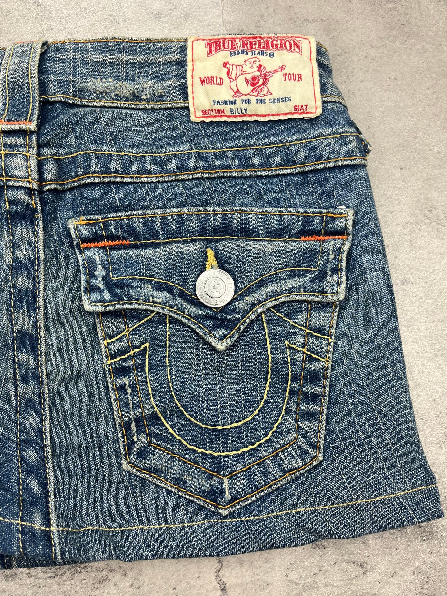 Mini Vintage True Religion Jeans Rock