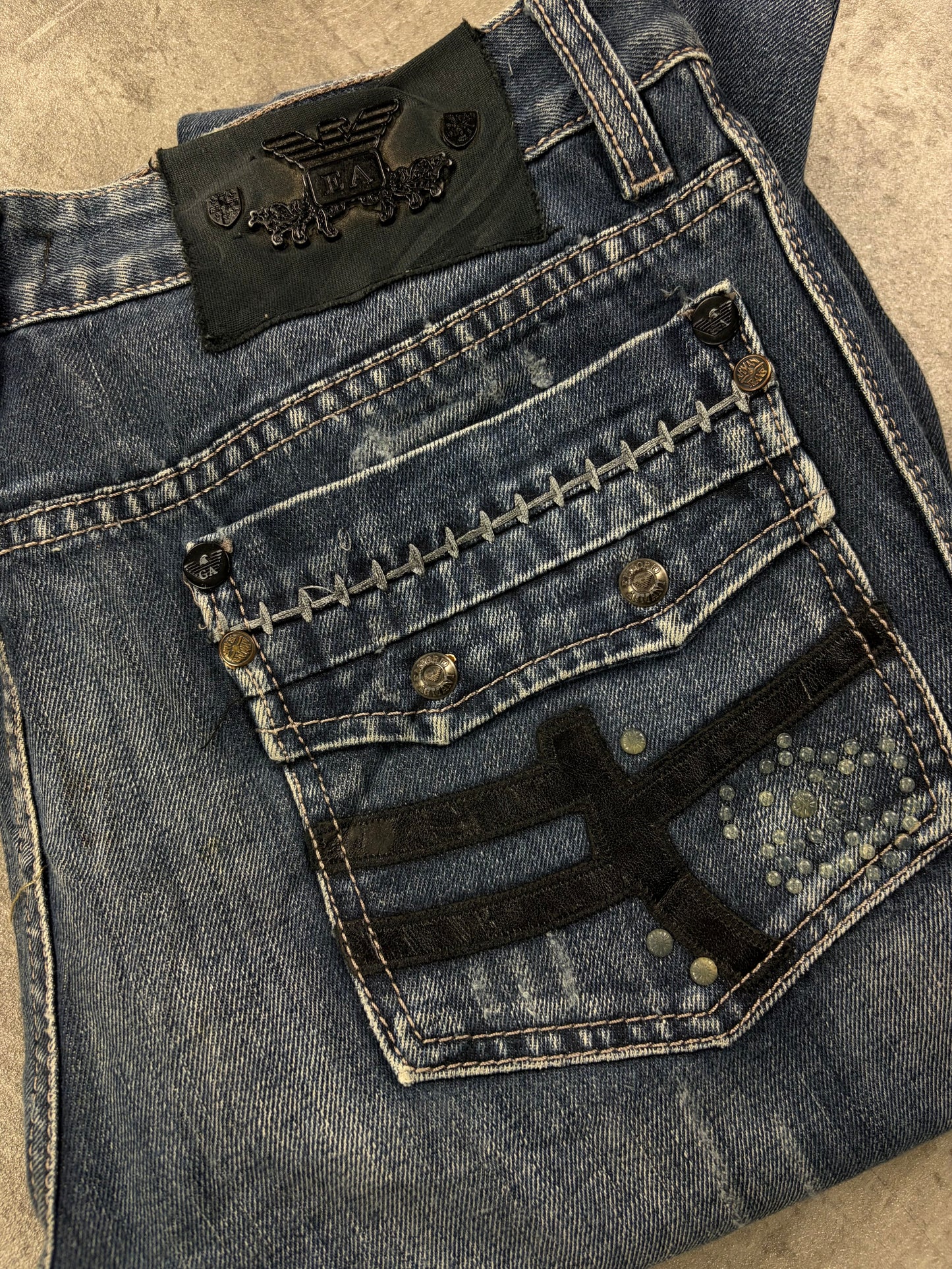 Vintage Y2K Armani Jeans Baggy Backprint