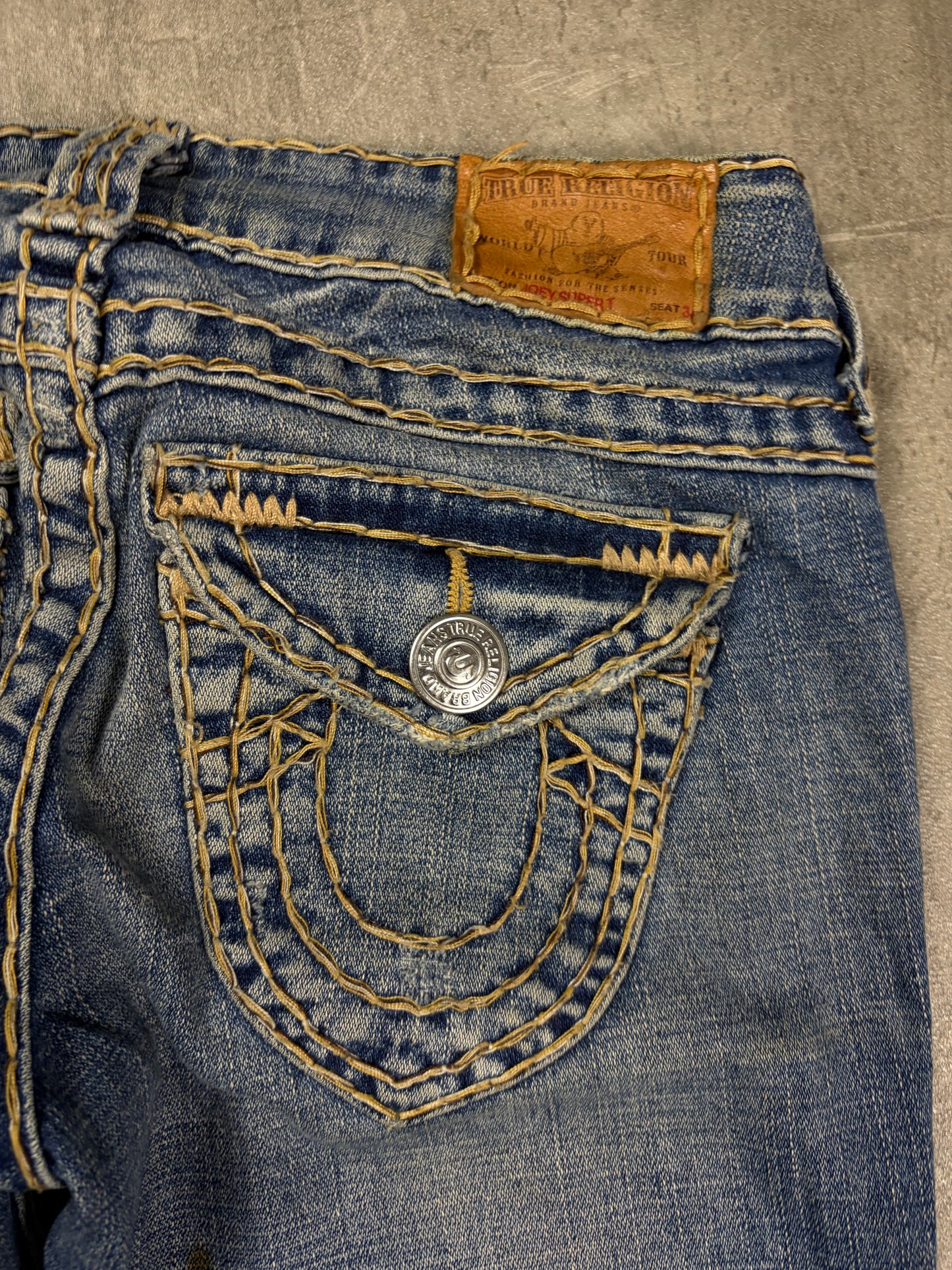 true religion jeans vintage low rise flared