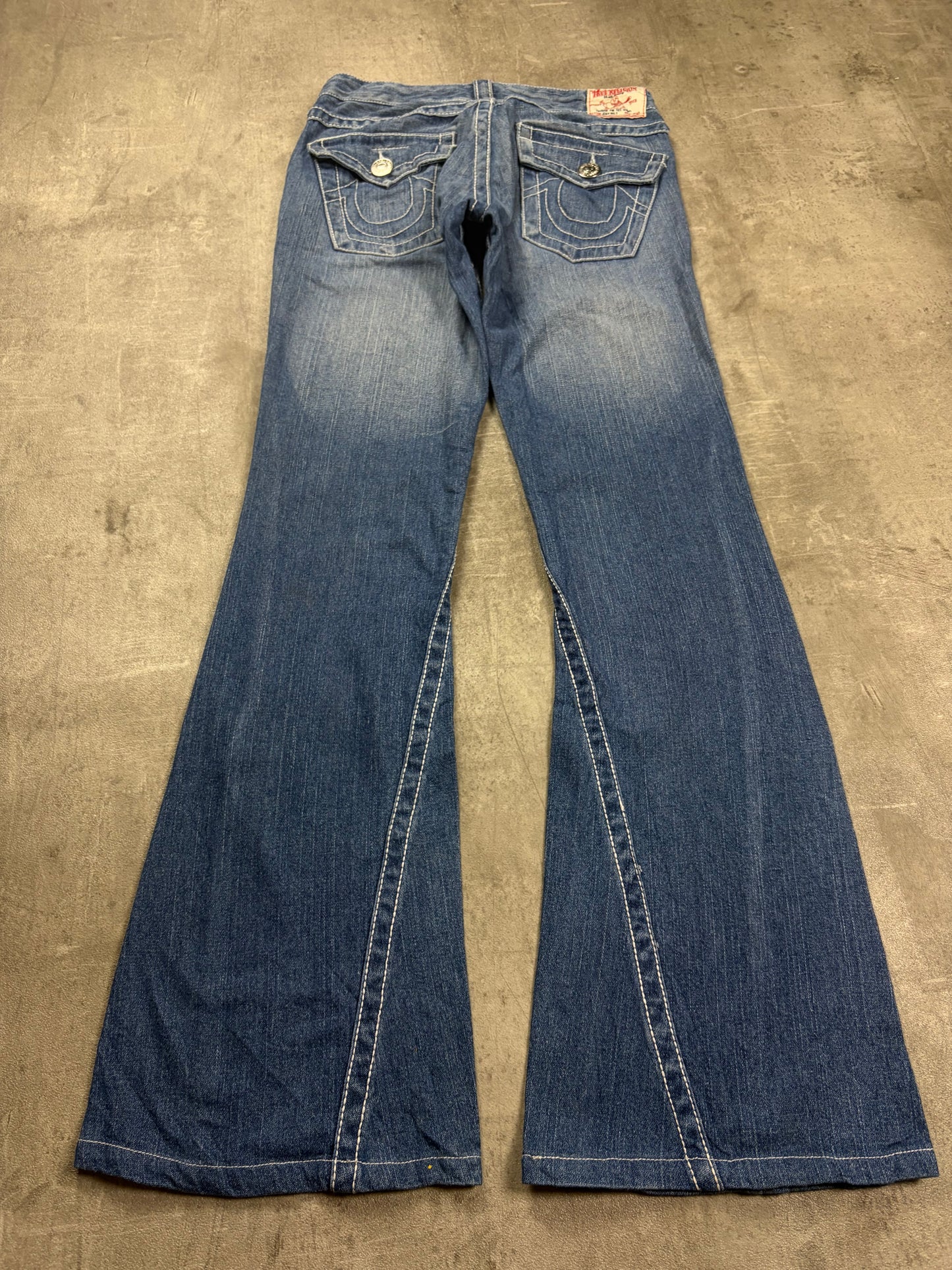 True Religion Low Rise Flared Jeans Vintage
