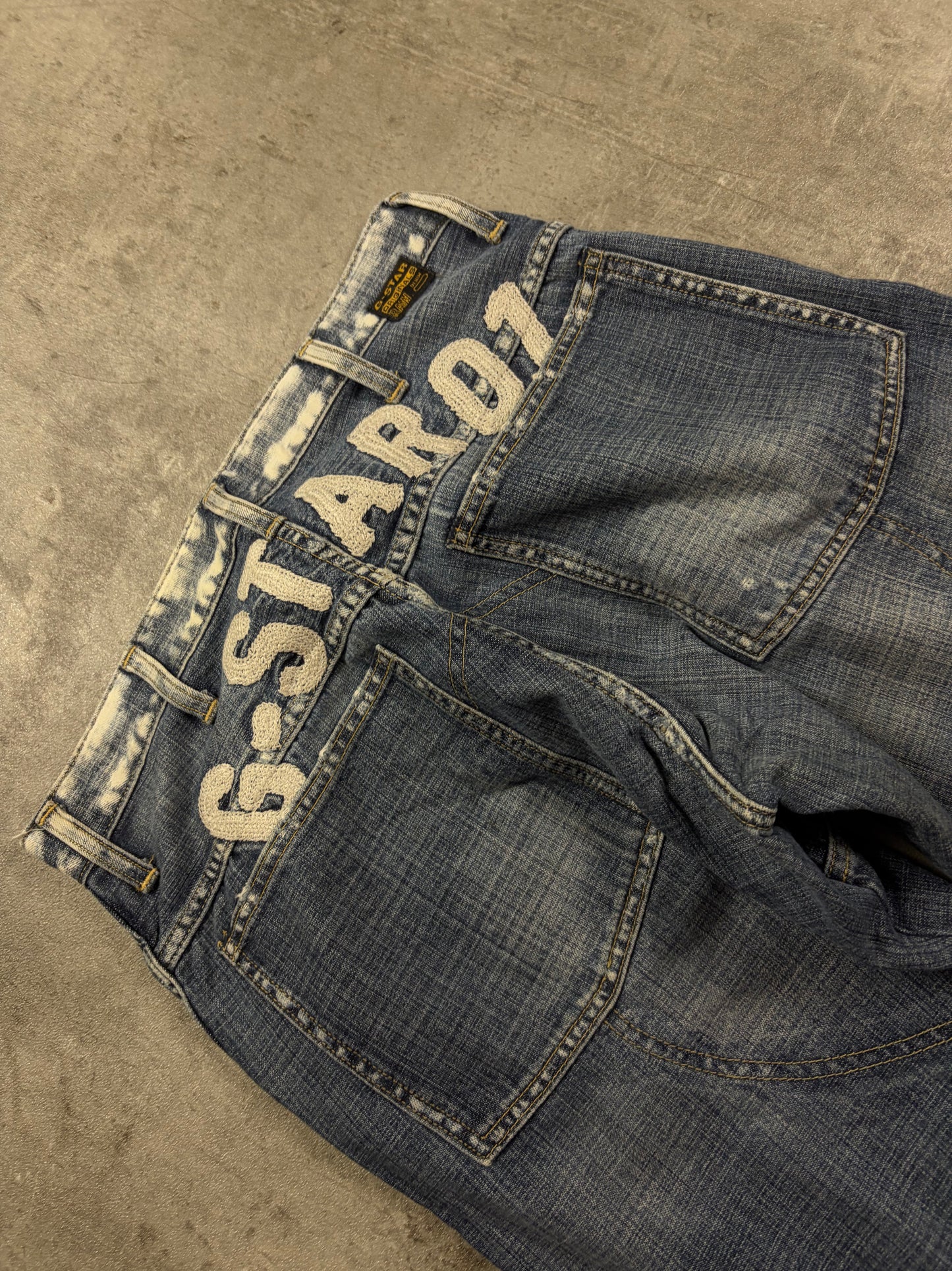 g-star jeans y2k backprint streetwear