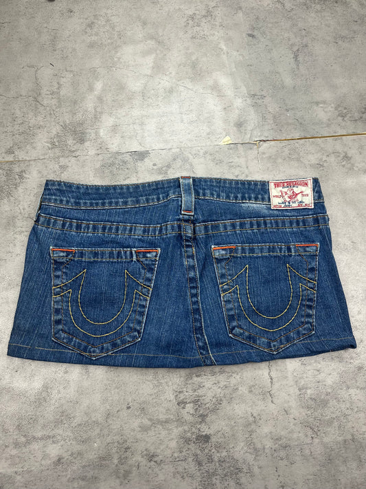 Mini Y2k True Religion Jeans Rock