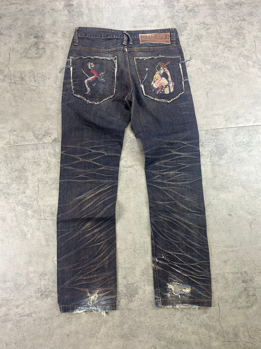 Vintage Japanese Straight Baggy Jeans W32