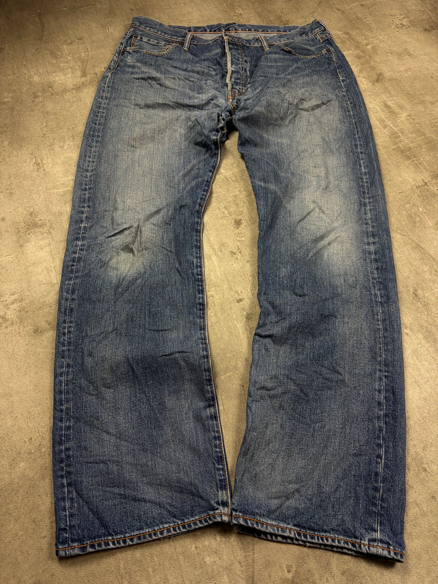 Levis 501 Straight Bootcut Jeans Herren Casual Denim