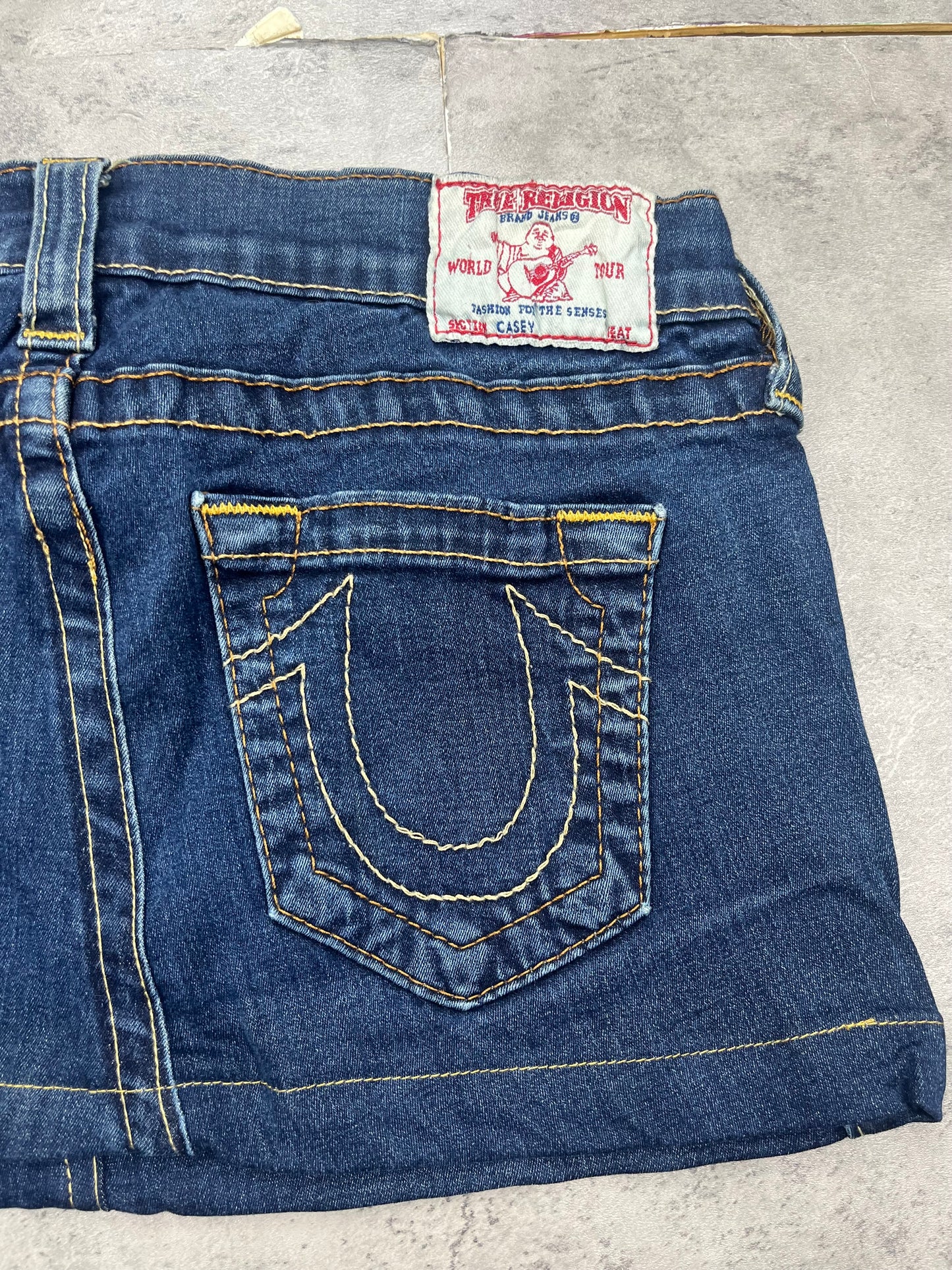 Mini True Religion Y2k Vintage Jeans Rock Skirt