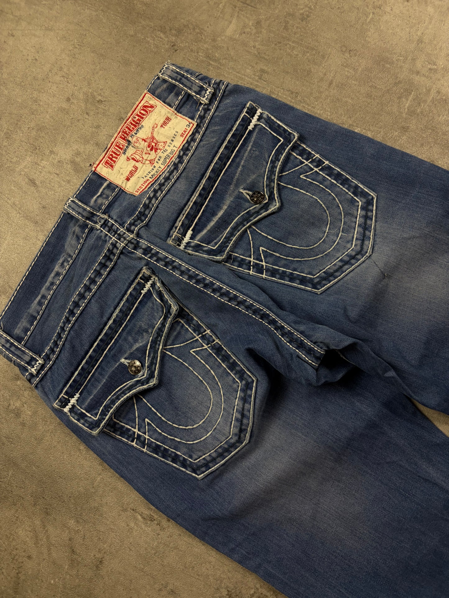 Y2K Vintage True Religion Baggy Denim Jeans Pasha Style