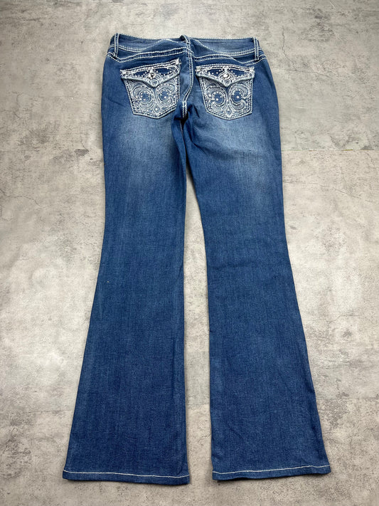 Vintage Glitzer Y2k Bootcut Jeans