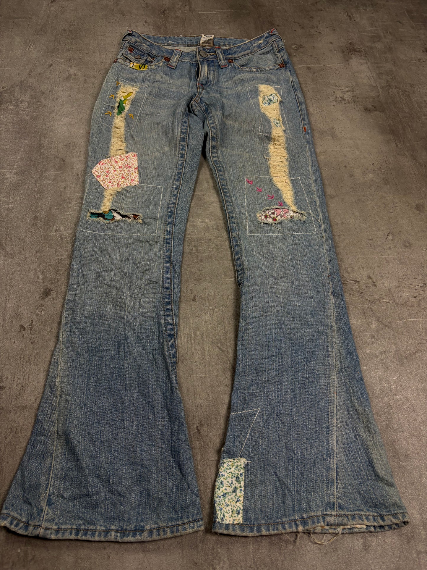 true religion jeans vintage flared low waist
